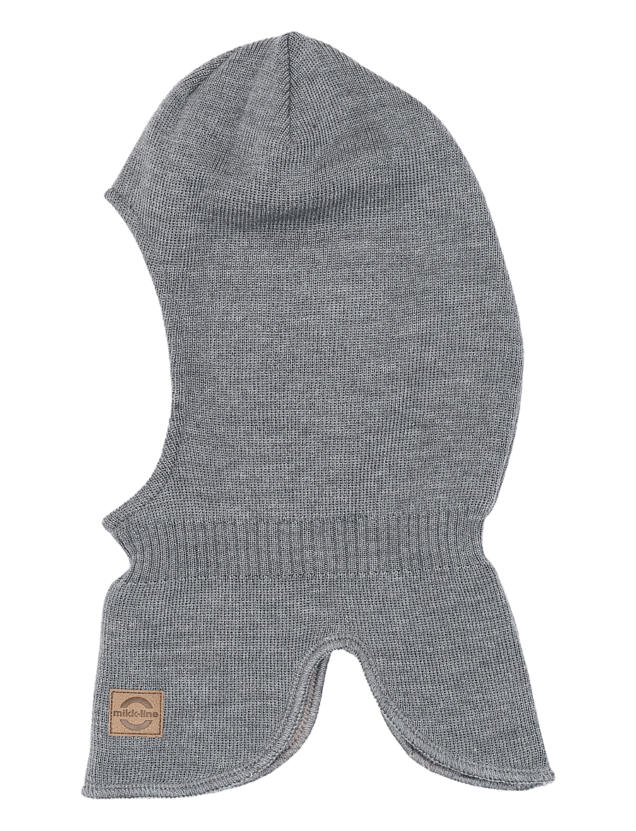 mikk-line - Knitted Balaclava w Wool & Windstop - winteraccessoires - shark - 0
