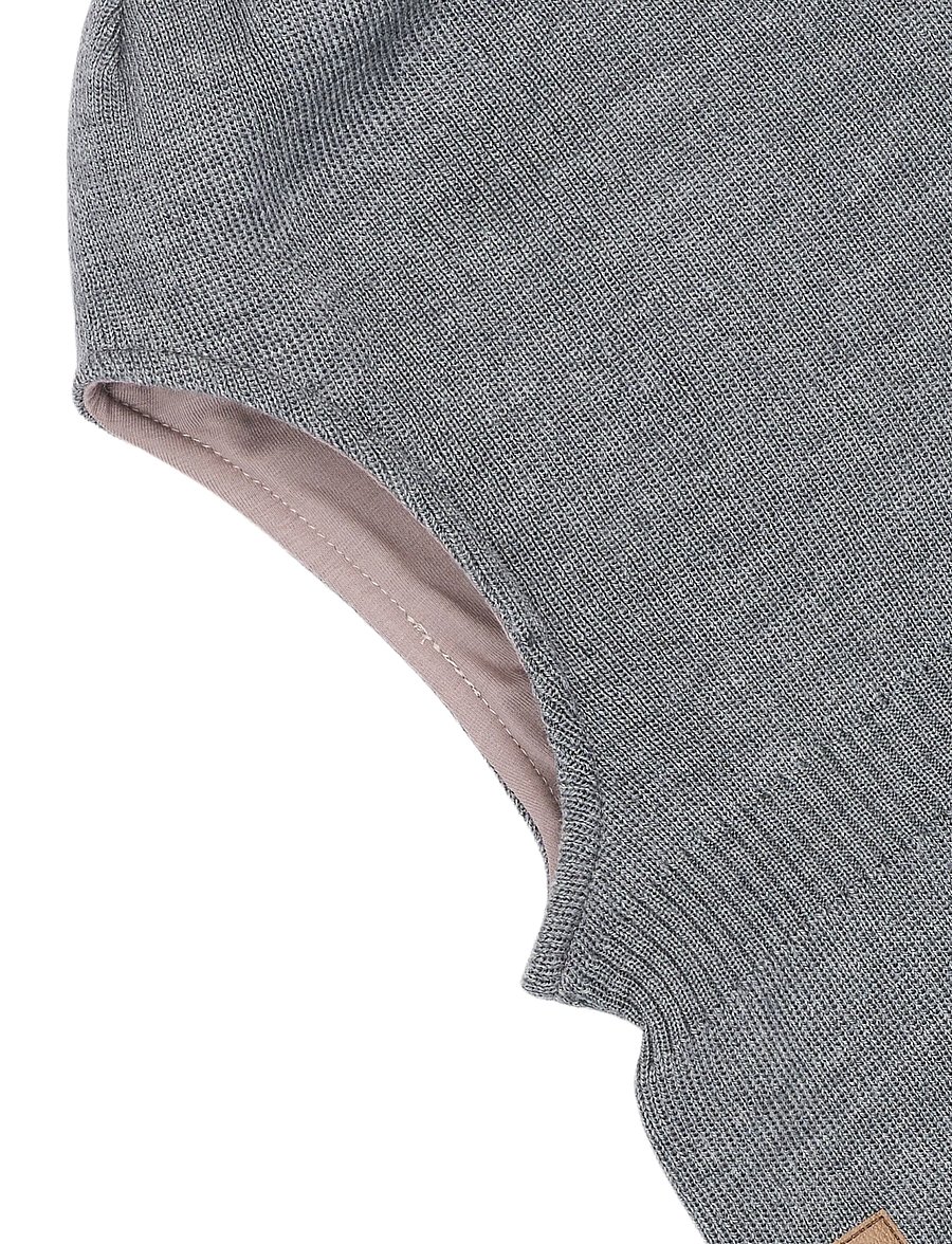 mikk-line - Knitted Balaclava w Wool & Windstop - winteraccessoires - shark - 2