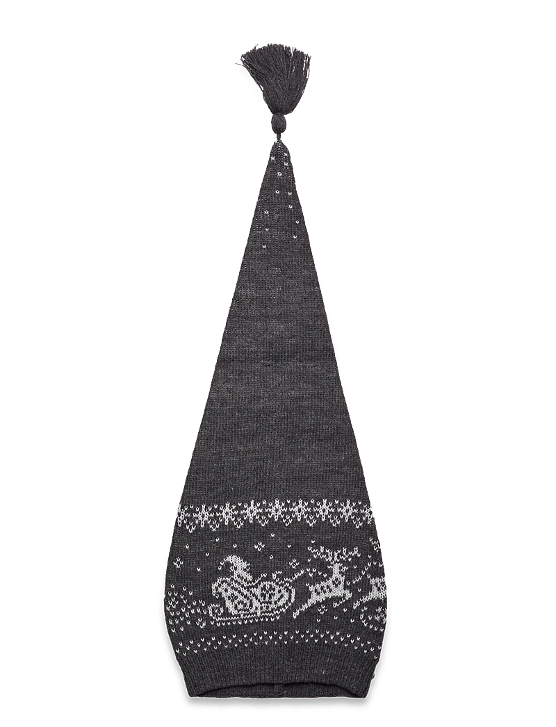mikk-line - Christmas Hat Jacquard - beanies - antrazite - 0