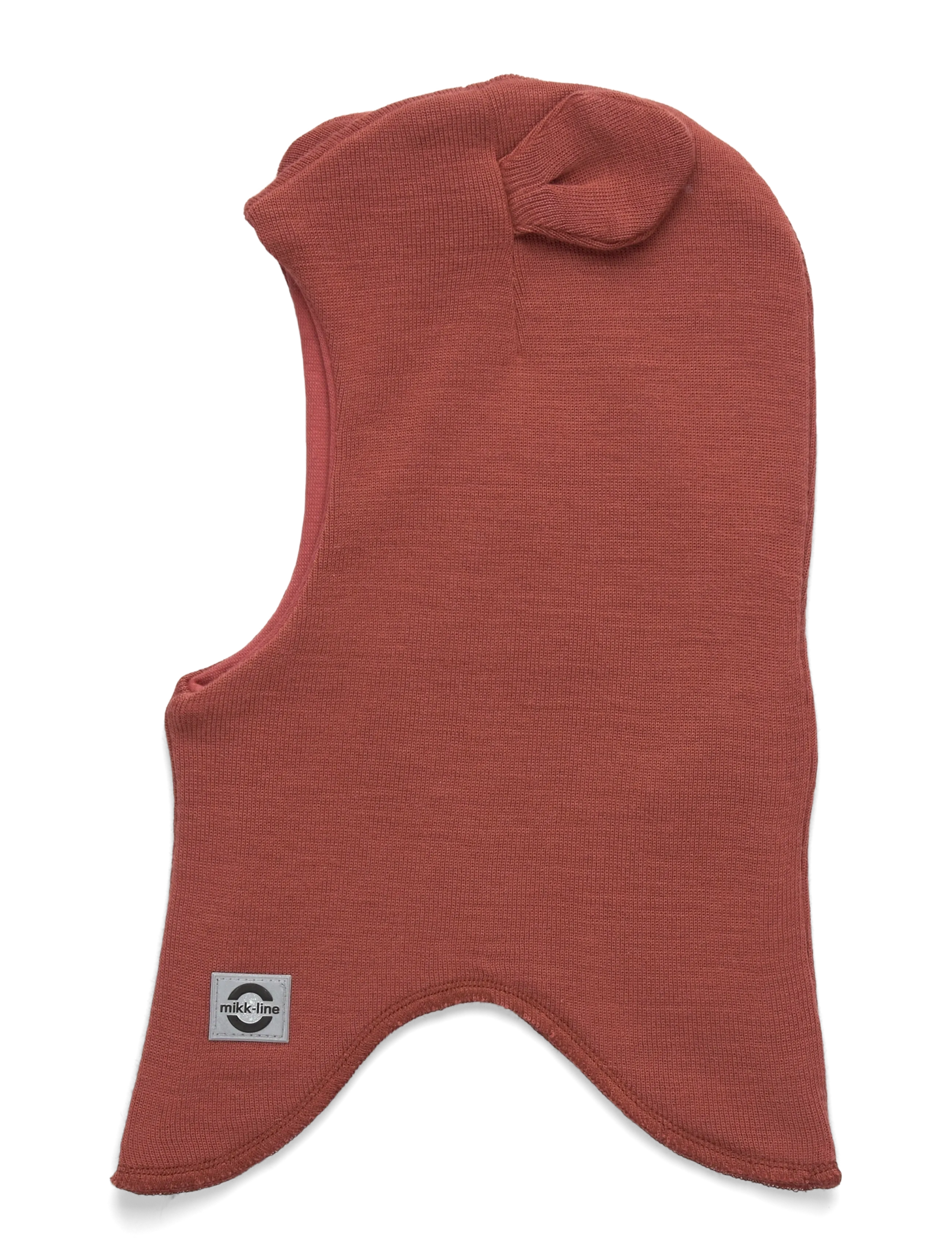 MIKK-LINE Wolle Fullface - Ears Coral - 74/80 - Kinder