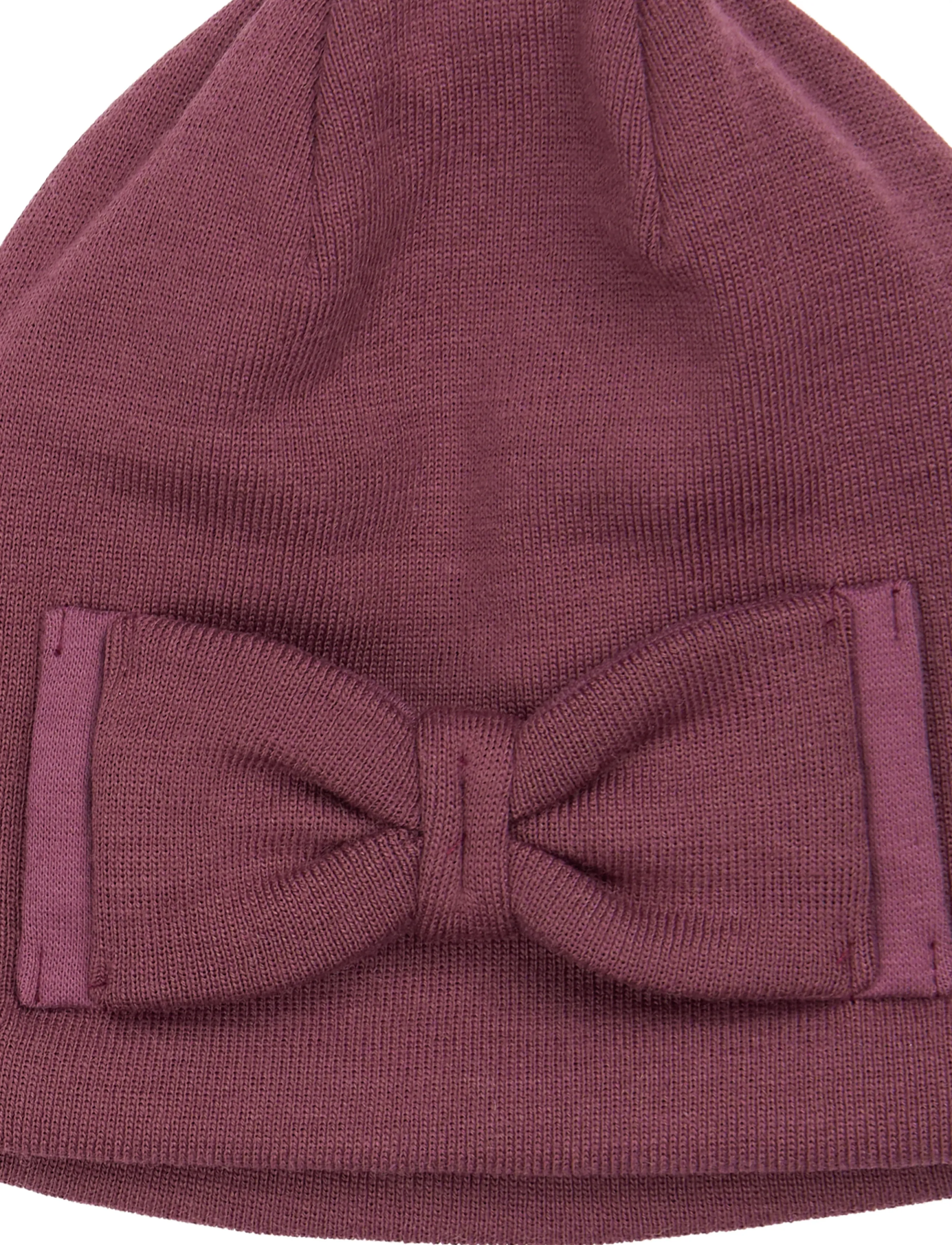 mikk-line - Wool Hat w. Bow - beanies - catawba grape - 2