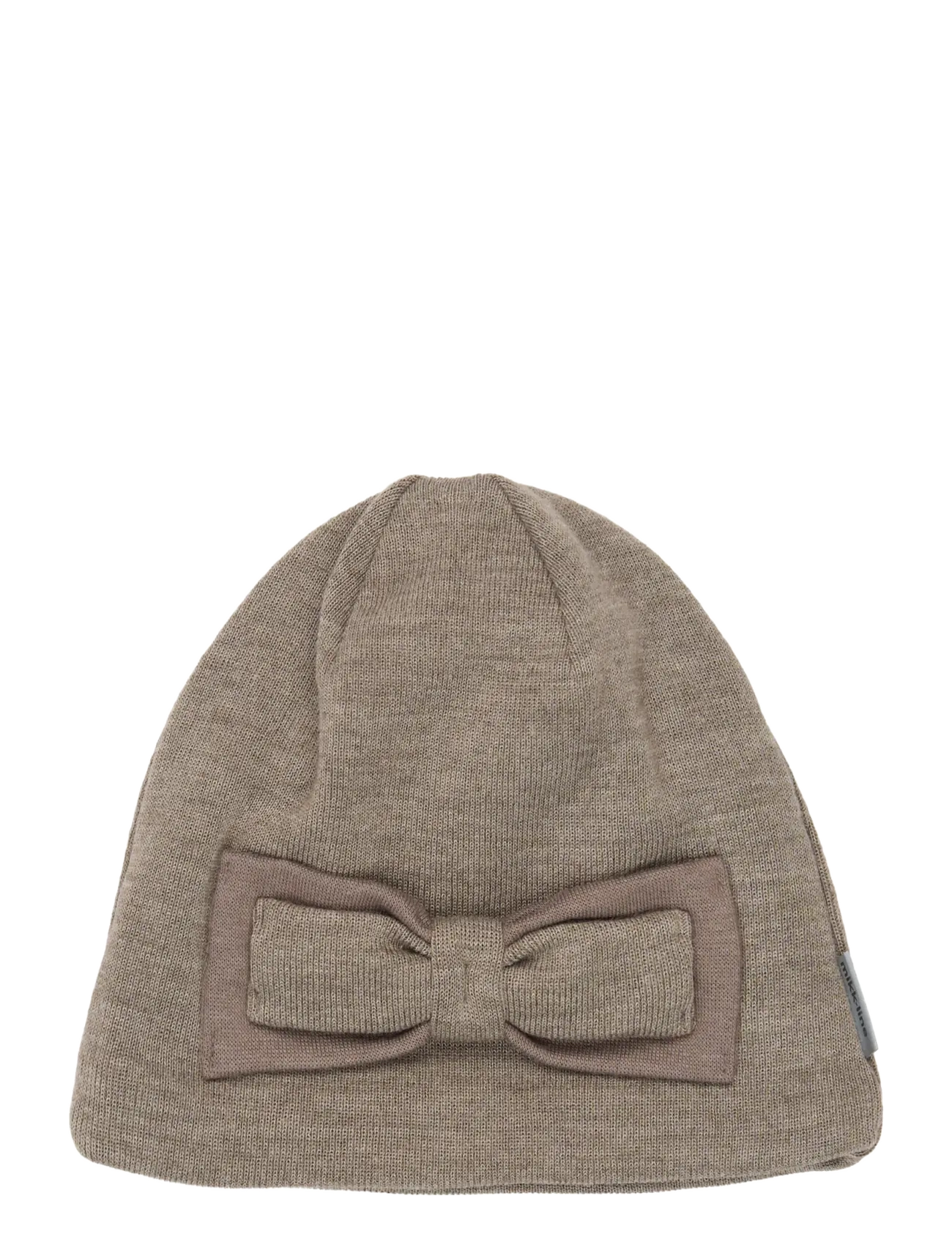 mikk-line Wool Hat w. Bow - Wool - MELANGE DENVER / beige