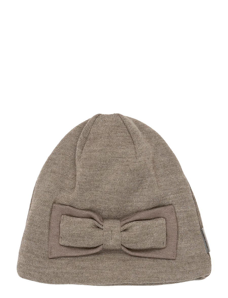 mikk-line - Wool Hat w. Bow - beanies - melange denver - 0