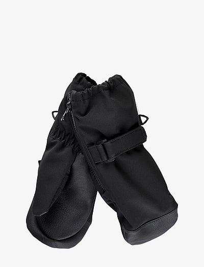 mikk-line Softshell Mitten w Zip - Mützen & Handschuhe - BLACK / black