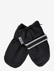 mikk-line - Nylon Baby Mittens w. Zip - baby-handschuhe - black - 0