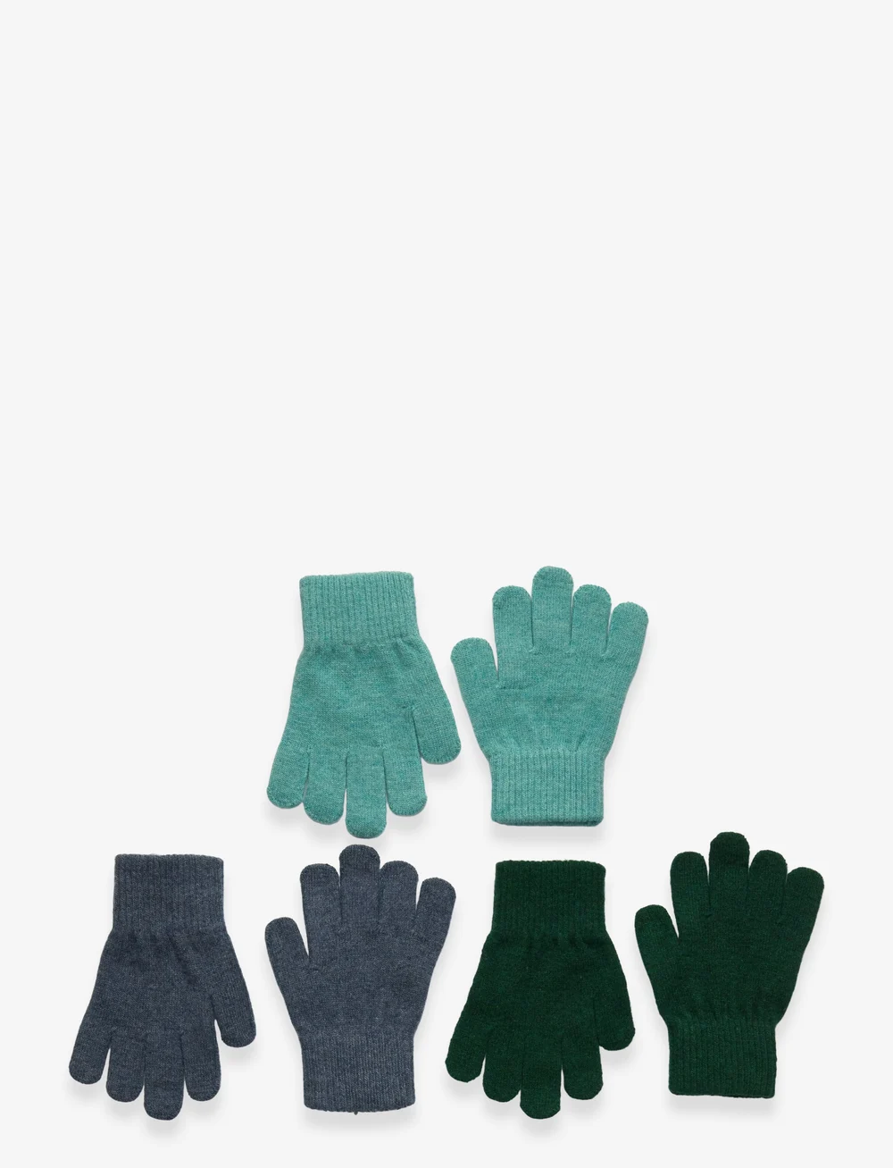 mikk-line - Magic Gloves 3 Pack - vantar - darkest sprouse-faded denim-balsam green - 0
