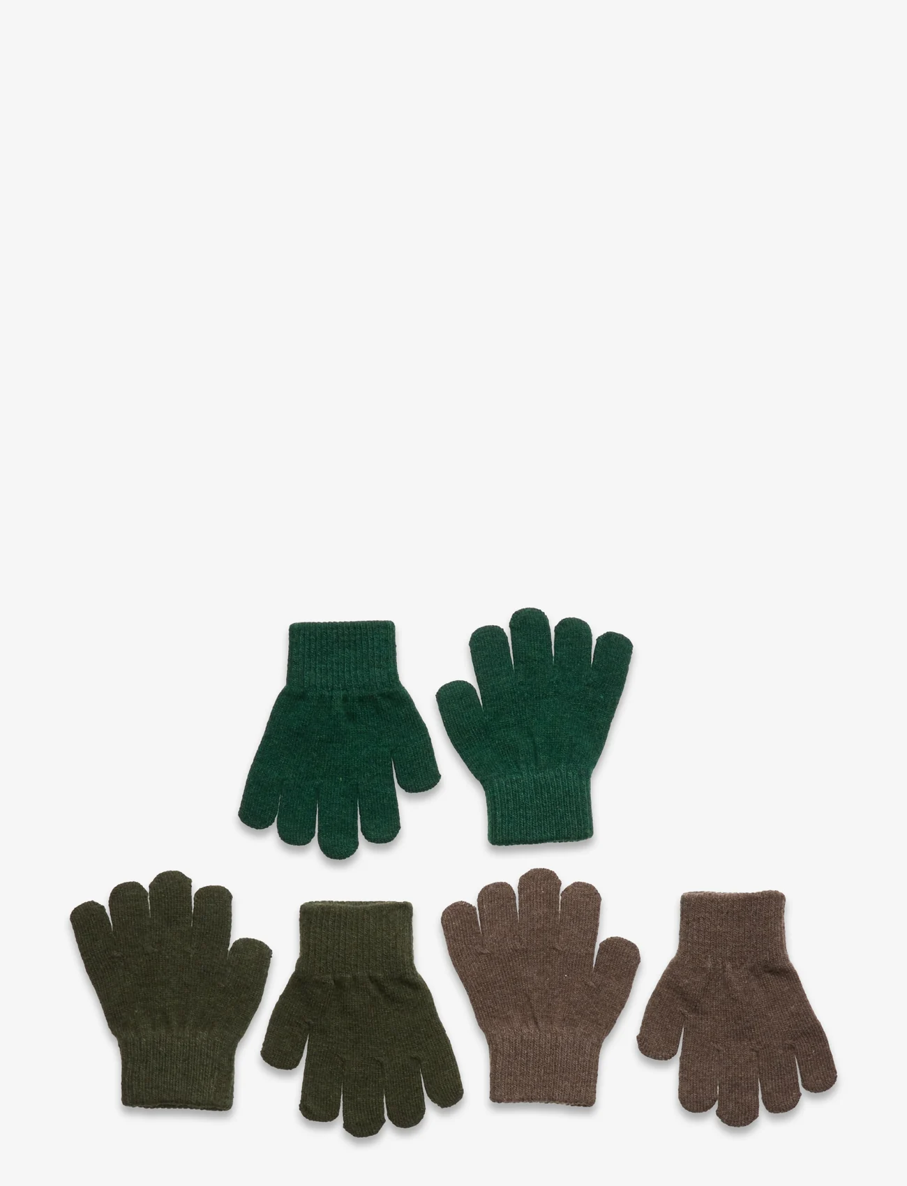 mikk-line - Magic Gloves 3 Pack - najniższe ceny - beech-slate black-evergreen - 0