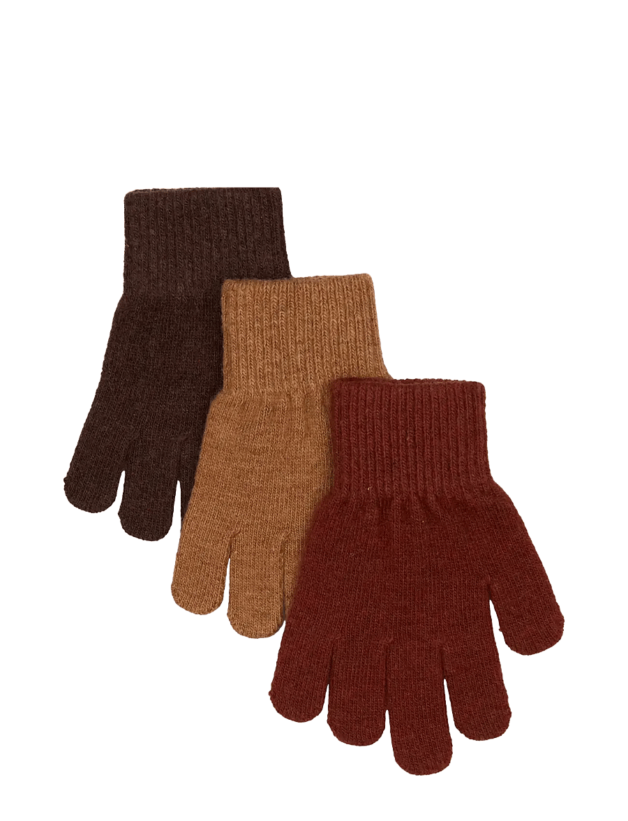 mikk-line - Magic Gloves 3 Pack - gants - french roast-chipmunk-apple butter - 0