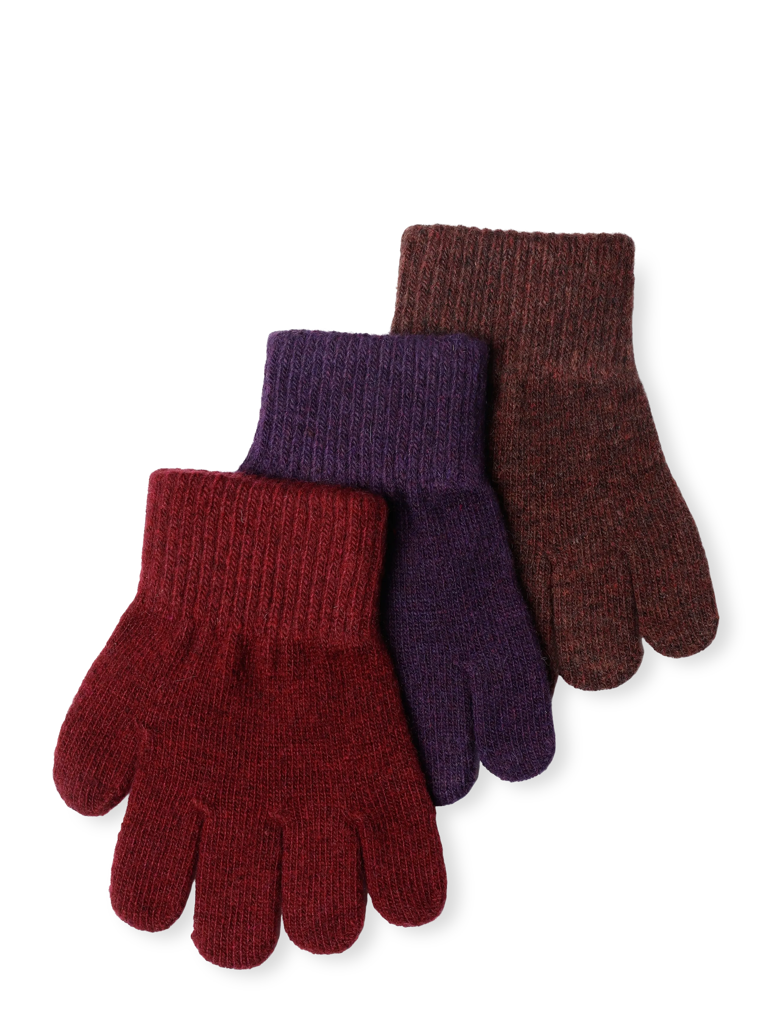 mikk-line Magic Gloves 3 Pack - Sõrmikud ja labakindad - PLUM PERFECT-DEEP MAHOGANY-OXBLOOD RED / purple