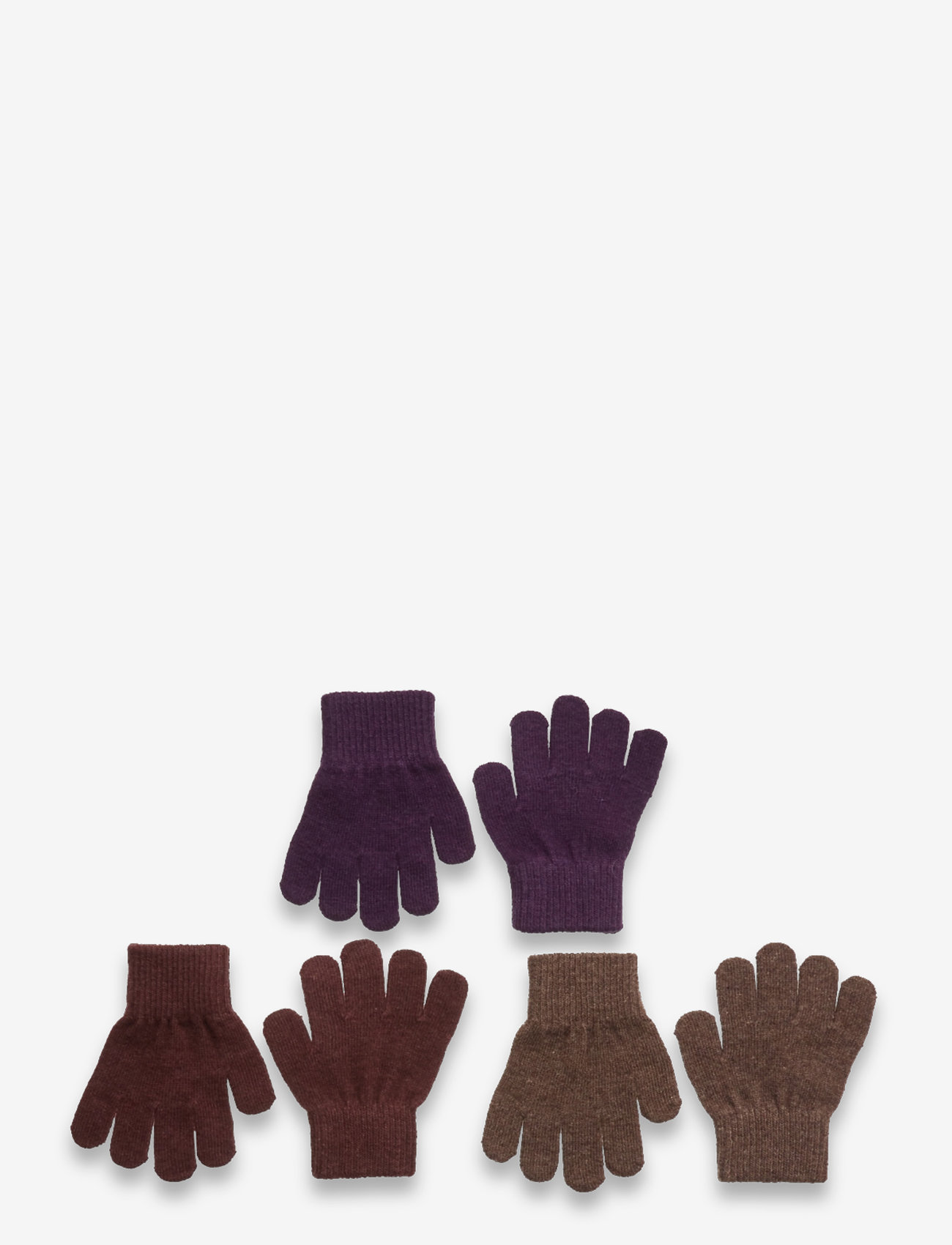 mikk-line - Magic Gloves 3 Pack - accessoires - nightshade-chocolate chip-rose brown - 0