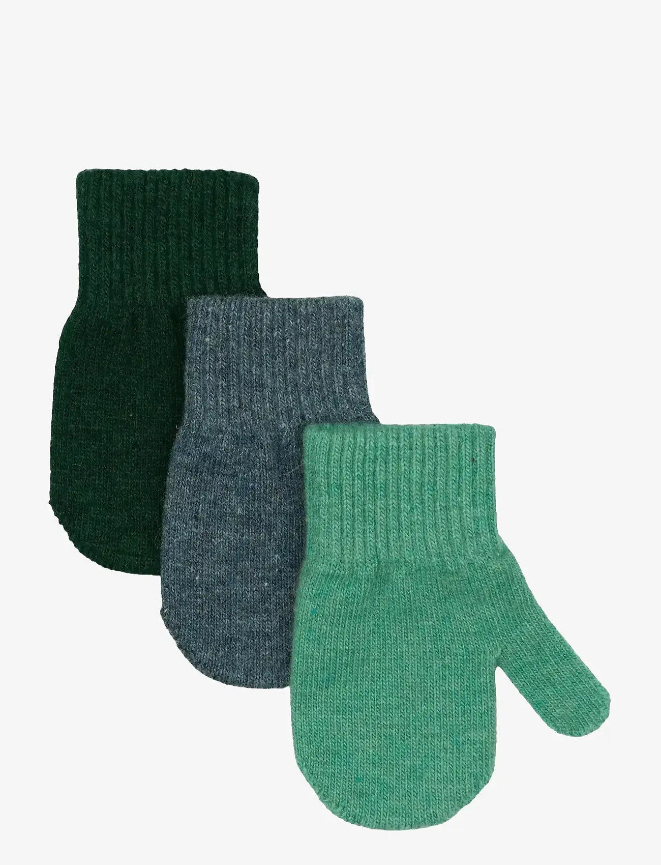 mikk-line - Magic Mittens 3 Pack - aksessuaarid - darkest sprouse-faded denim-balsam green - 0