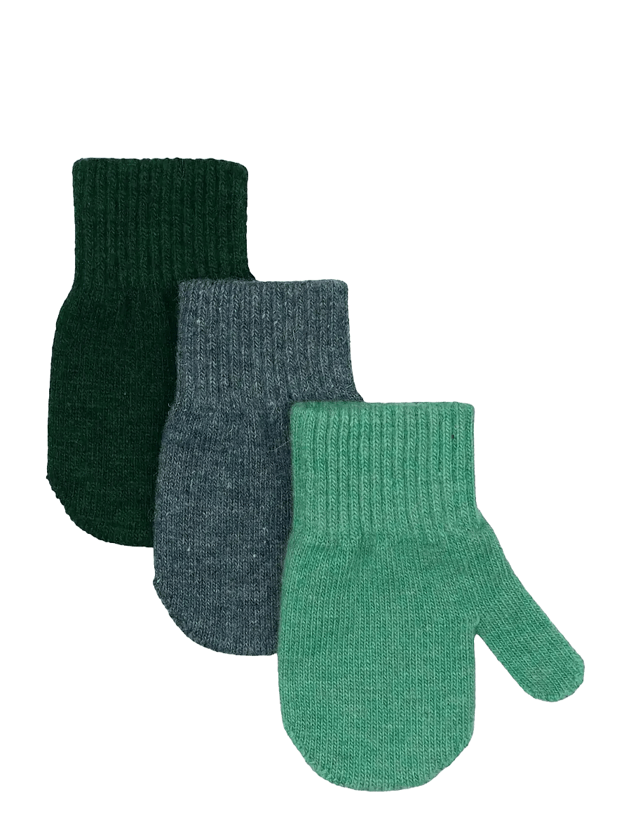mikk-line - Magic Mittens 3 Pack - handschuhe - darkest sprouse-faded denim-balsam green - 0