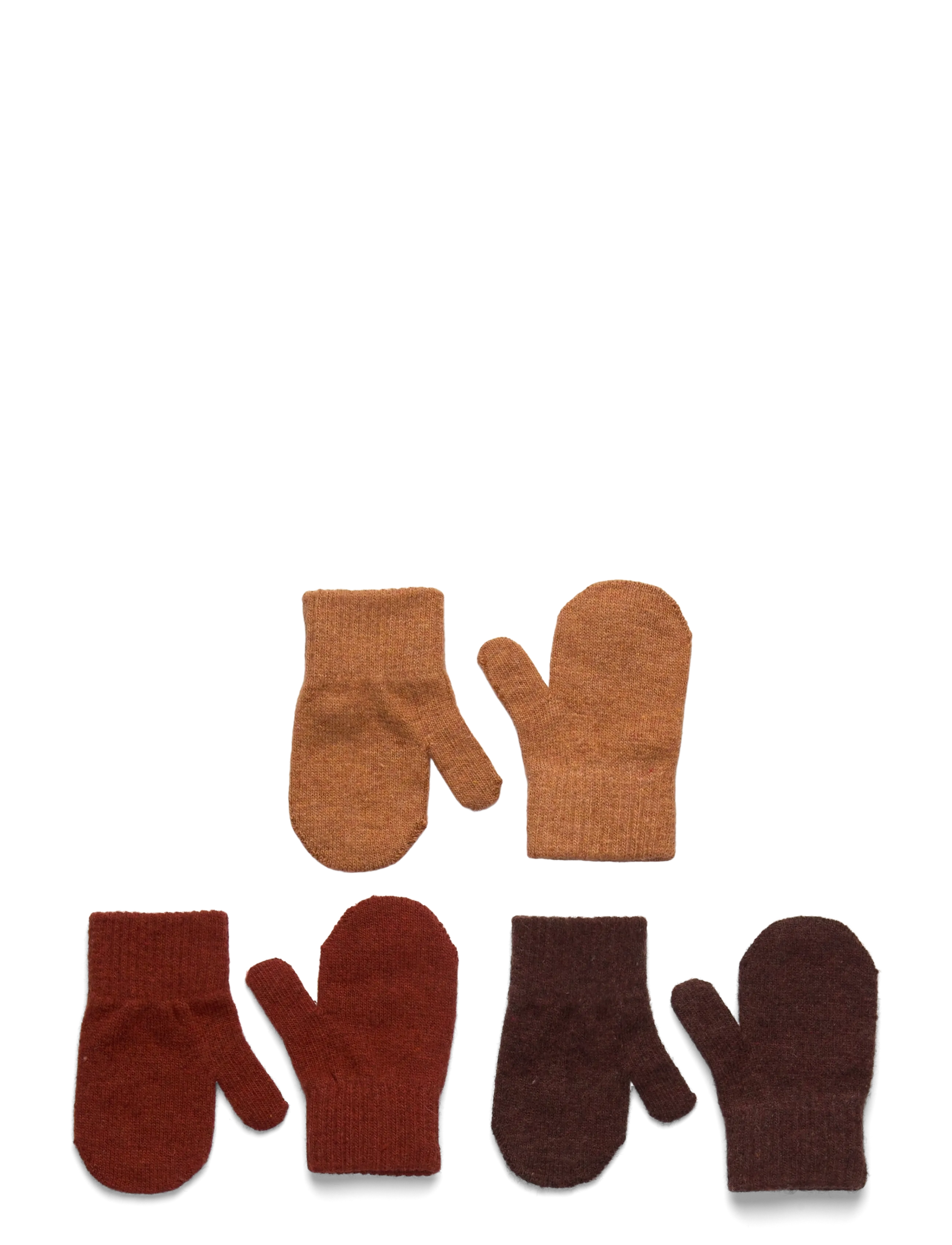 mikk-line Magic Mittens 3 Pack, 0-2Y, Gloves & Mittens, Braun - Kinder