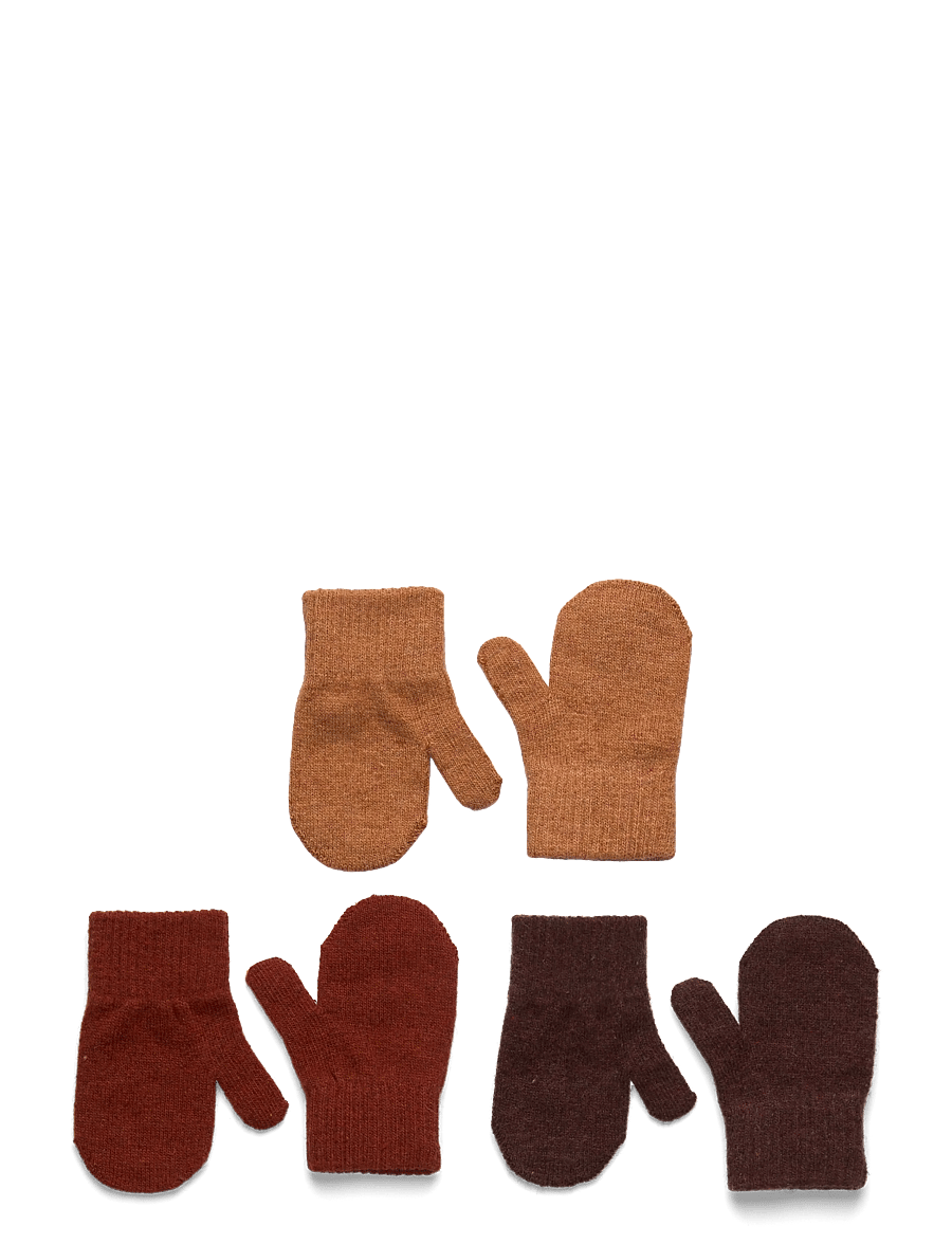 mikk-line - Magic Mittens 3 Pack - gants - french roast-chipmunk-apple butter - 0