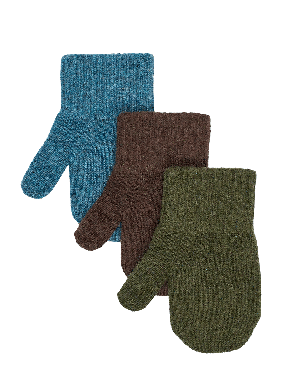 mikk-line - Magic Mittens 3 Pack - handschuhe - blue mirage-kombu green-coffee bean - 0