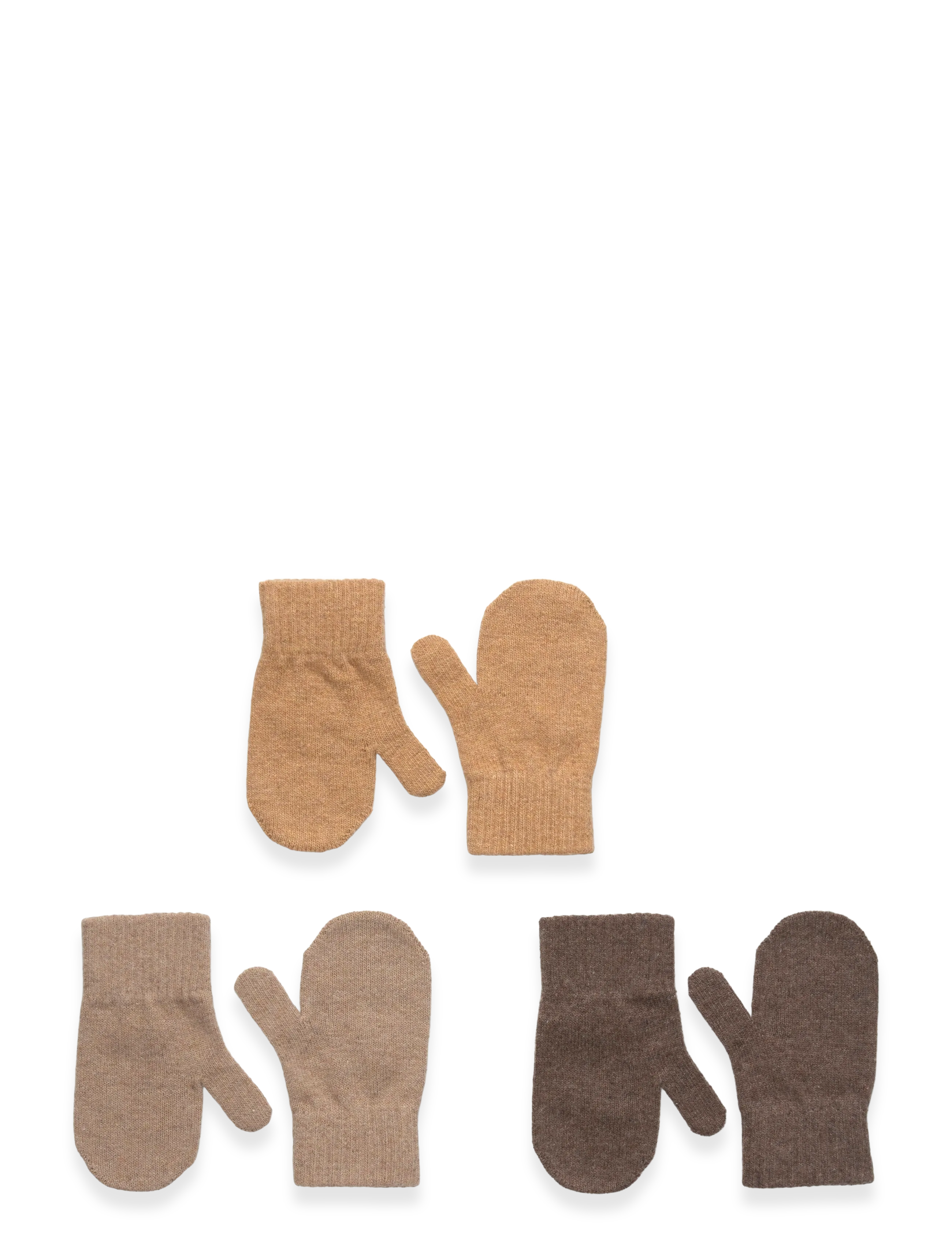 mikk-line Magic Mittens 3 Pack - Accessoires - CHOCOLATE CHIP-MELANGE DENVER-MEDAL BRONZE / brown