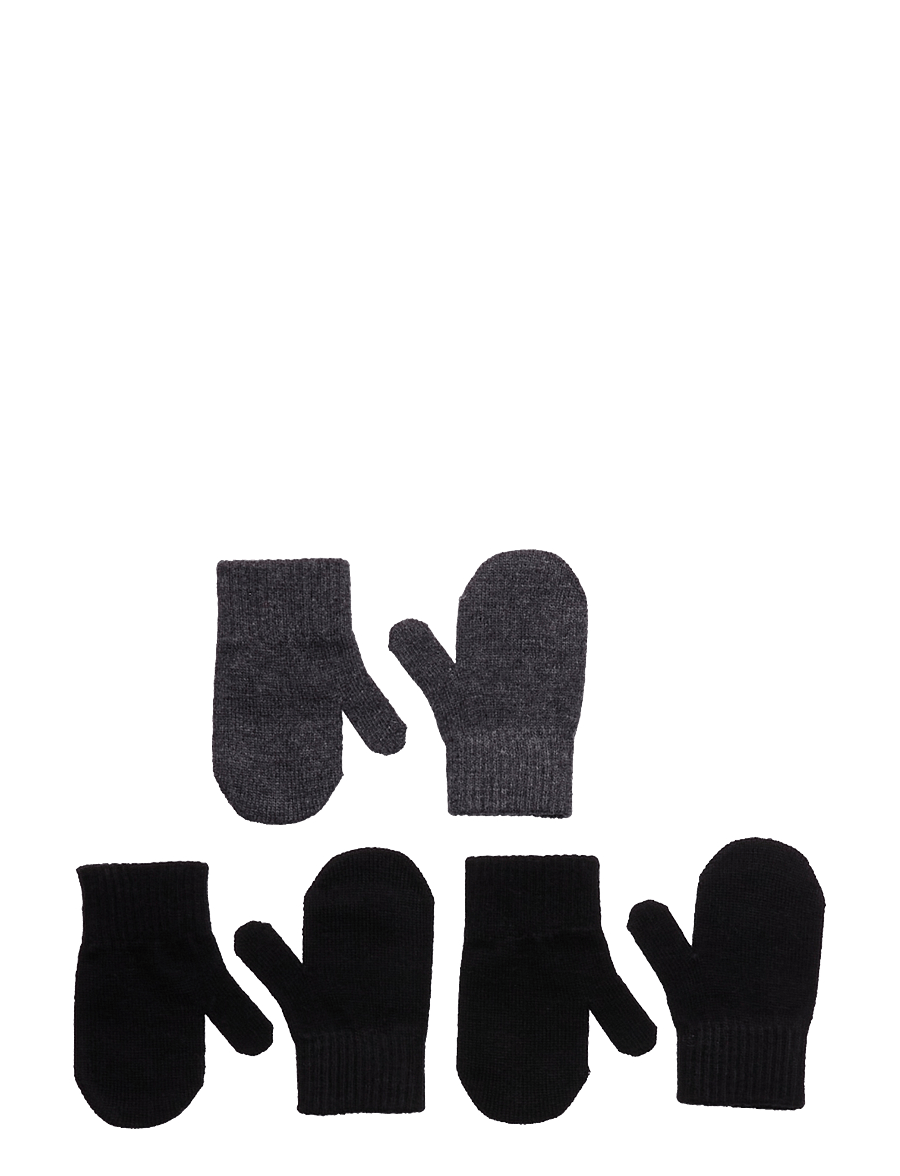 mikk-line - Magic Mittens 3 Pack - kindad - black-antrazite-black - 0