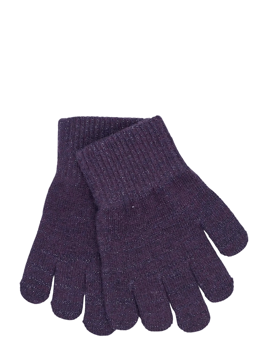 mikk-line - Magic Gloves 3 Pack w. Lurex - handschuhe - plum perfect-catawaba grape-purple sage - 1