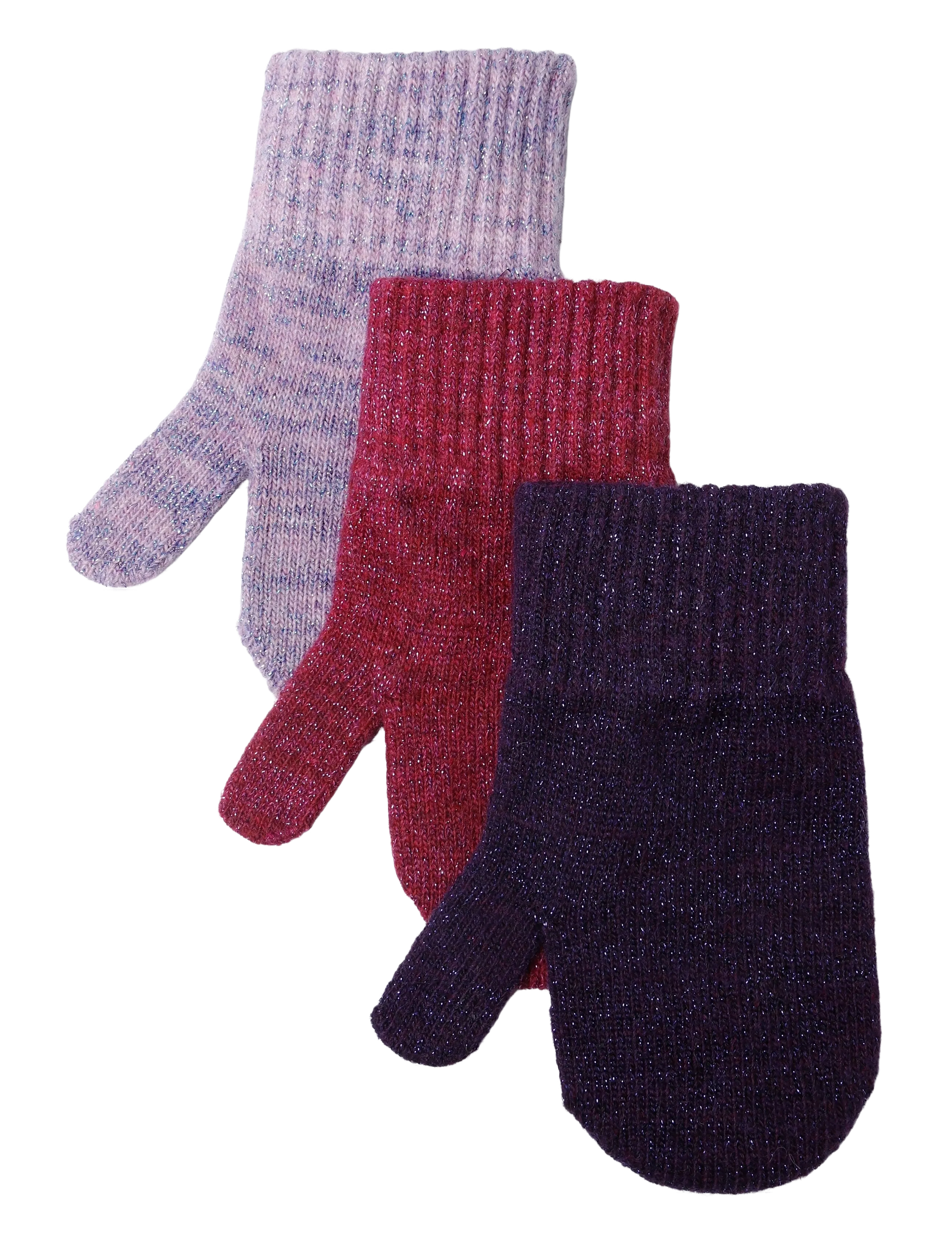 mikk-line Magic Mittens 3 Pack w. Lurex - Accessoarer - PLUM PERFECT-CATAWABA GRAPE-PURPLE SAGE / purple