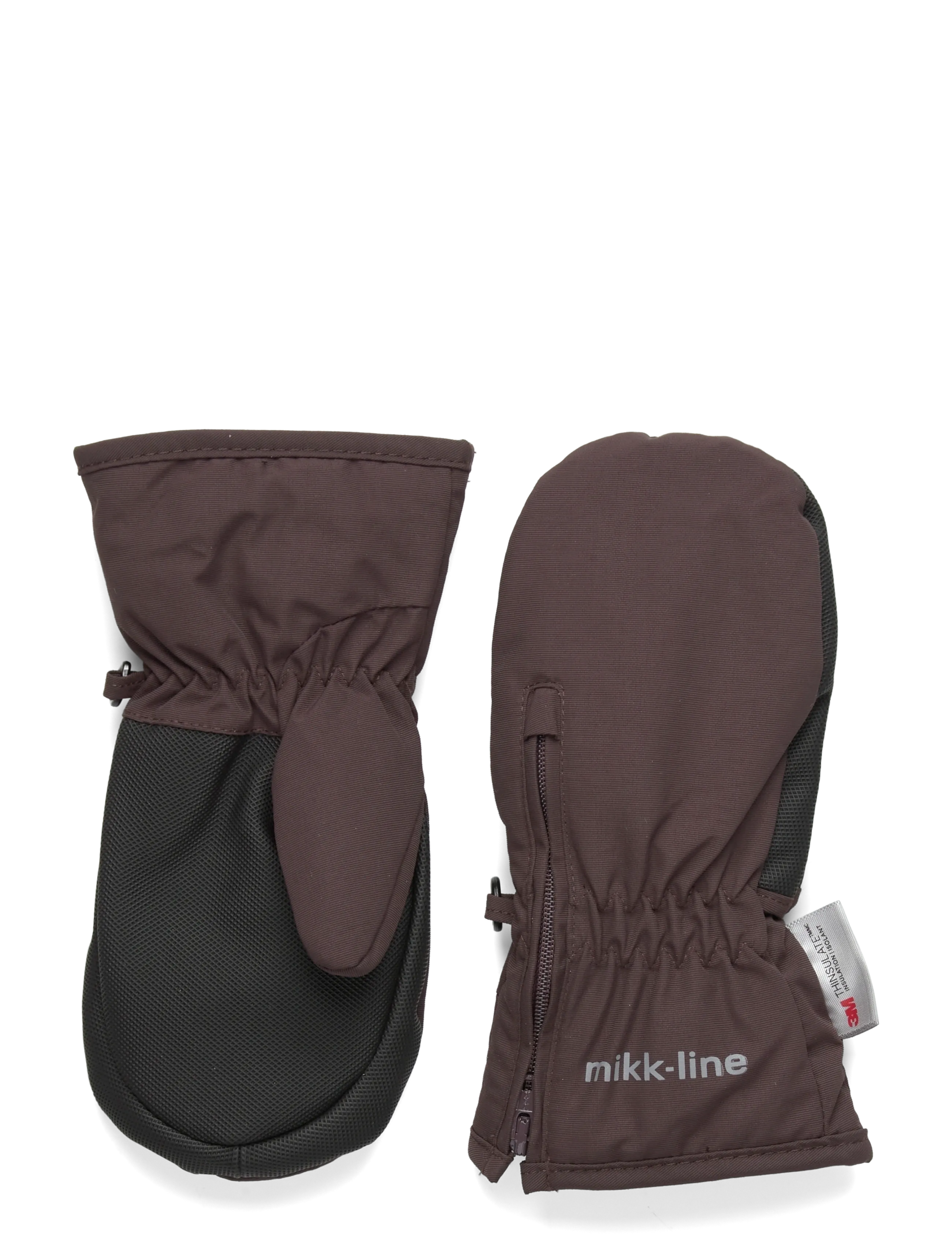 Nylon Mittens w/zipper - RAISIN