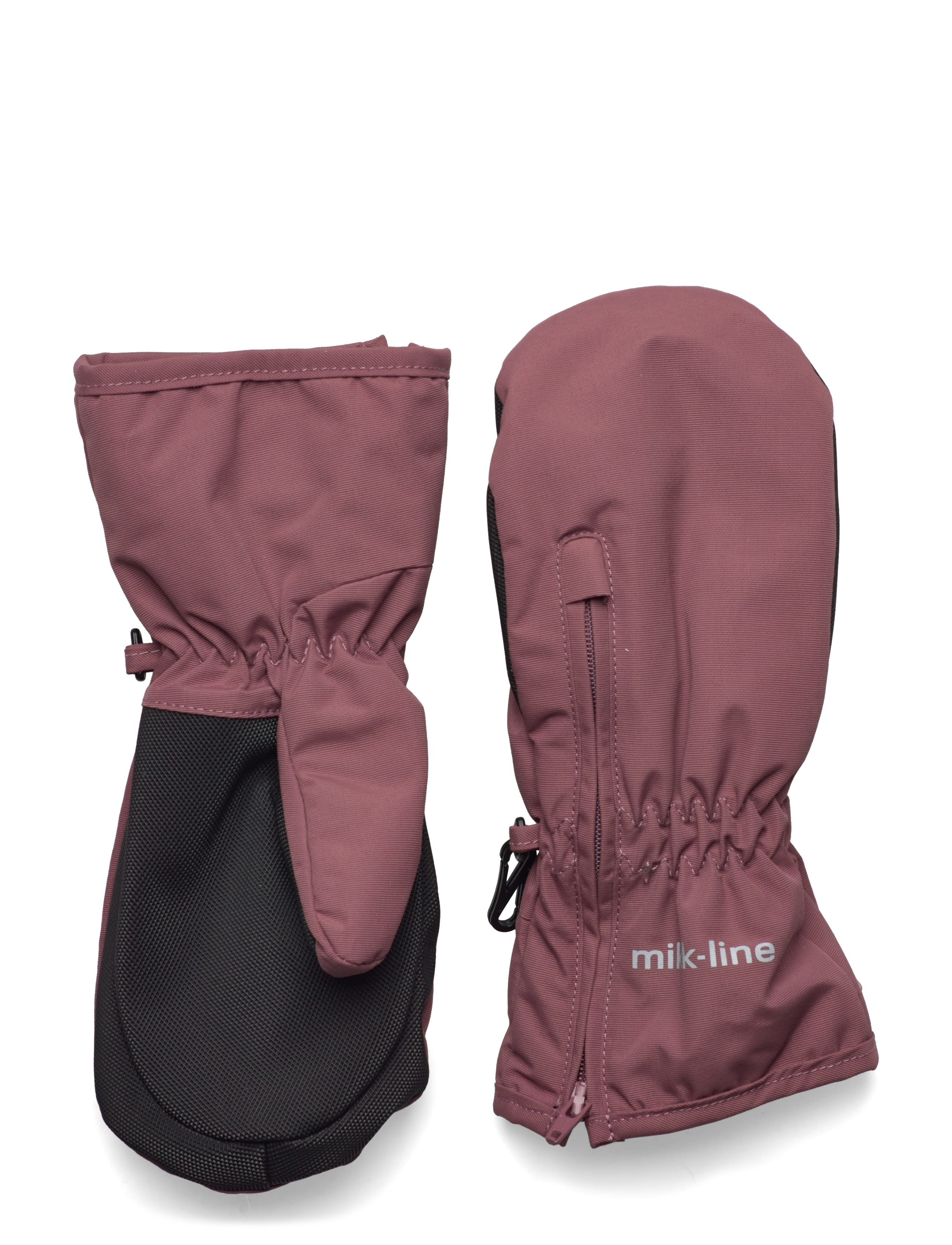 Nylon Mittens w/zipper - ROSE BROWN