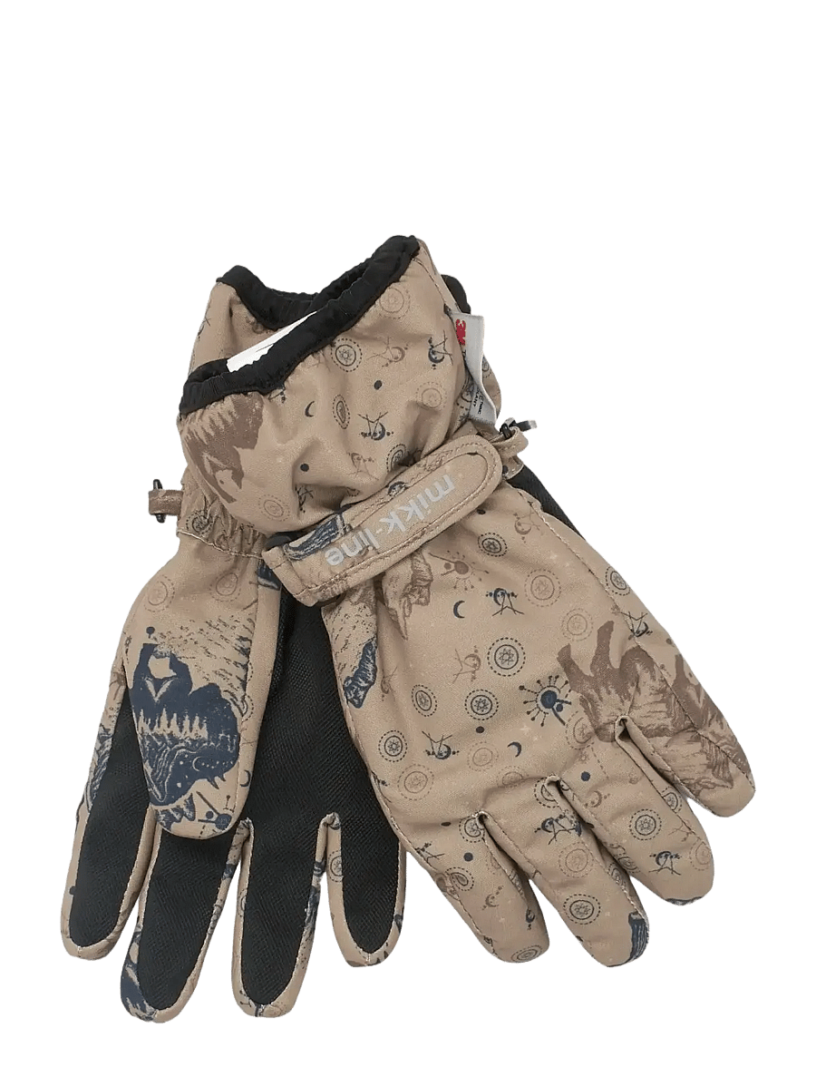 mikk-line - Polyester Gloves Aop - coriander - 0
