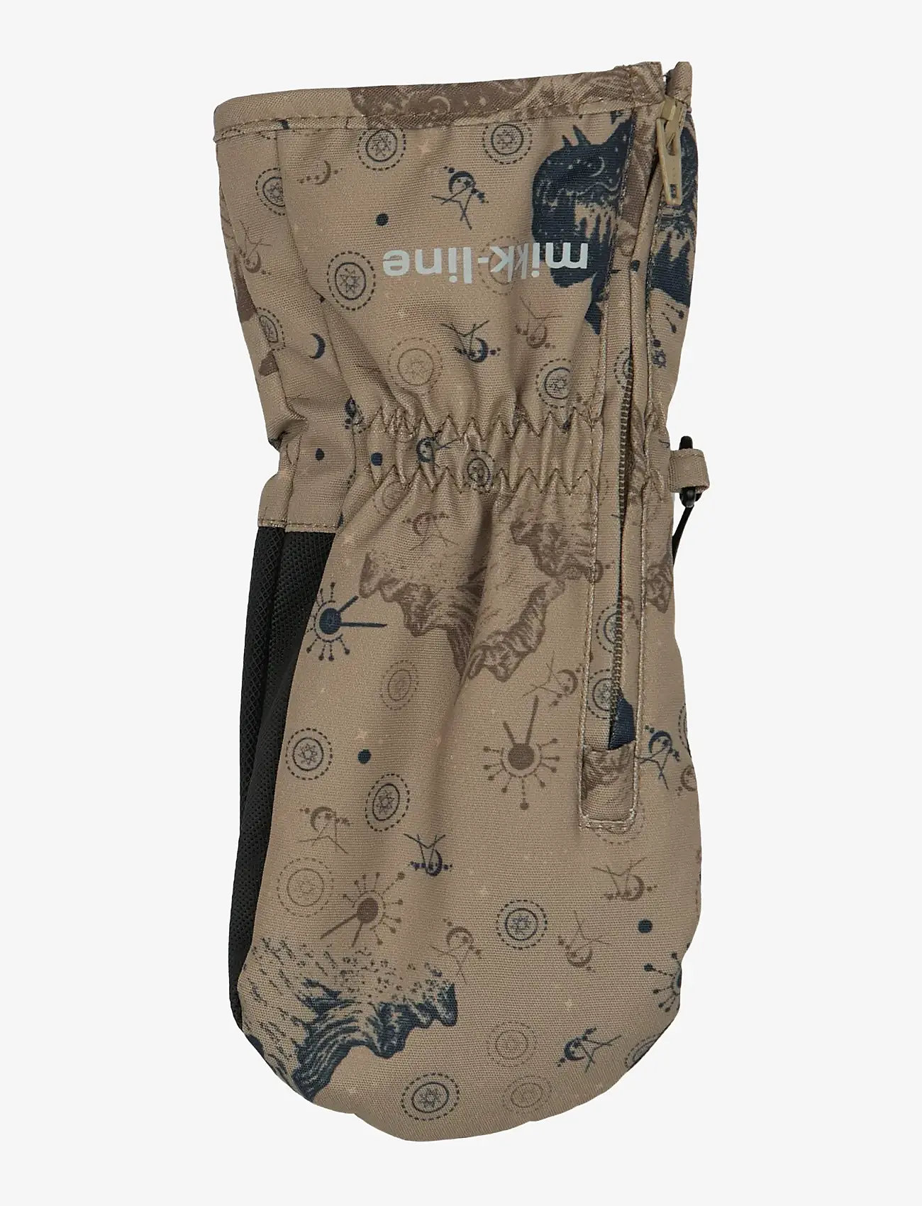 mikk-line - Polyester Mittens Aop w. Zip - baby-handschuhe - coriander - 1