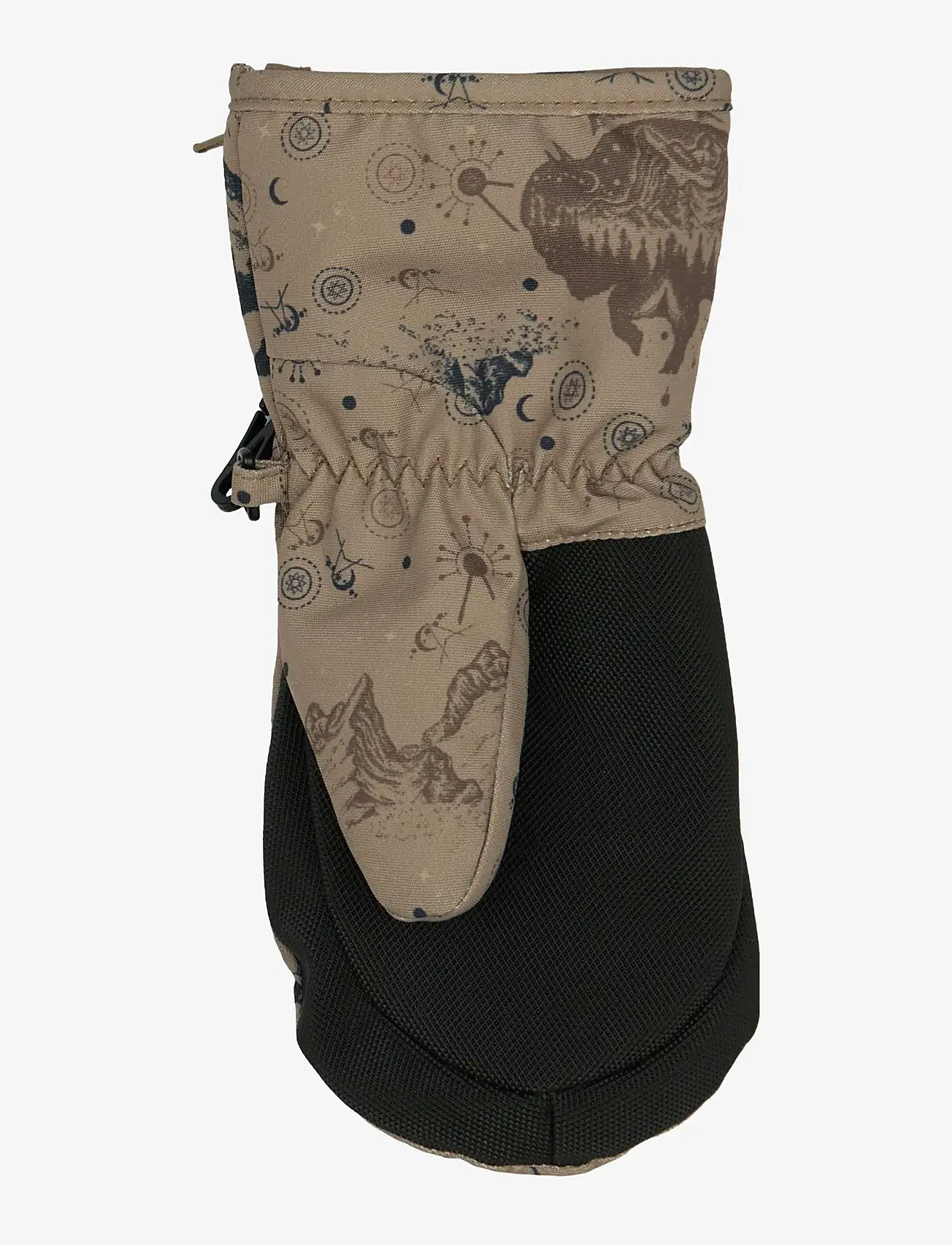 mikk-line - Polyester Mittens Aop w. Zip - baby-handschuhe - coriander - 2