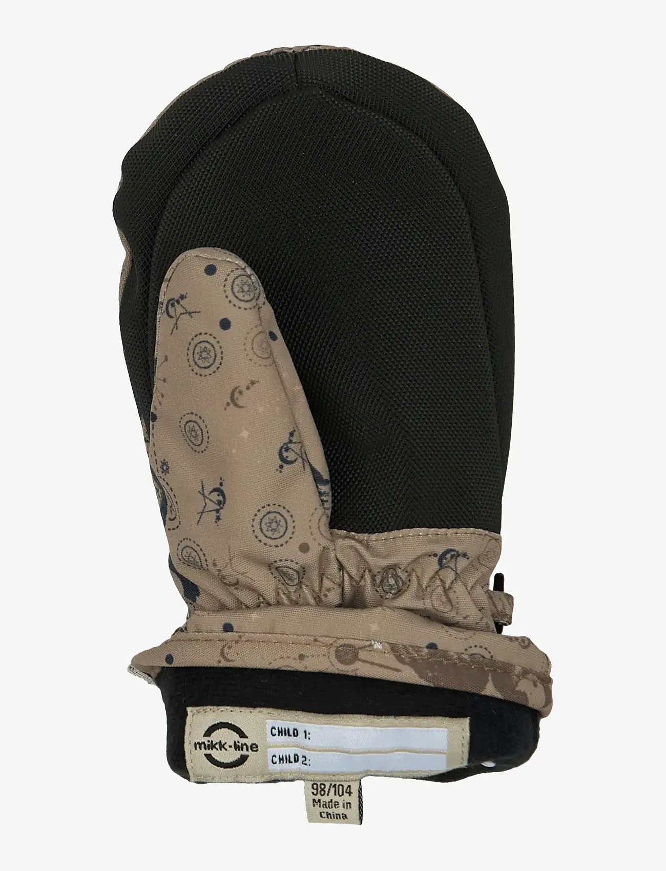 mikk-line - Polyester Mittens Aop w. Zip - baby-handschuhe - coriander - 3