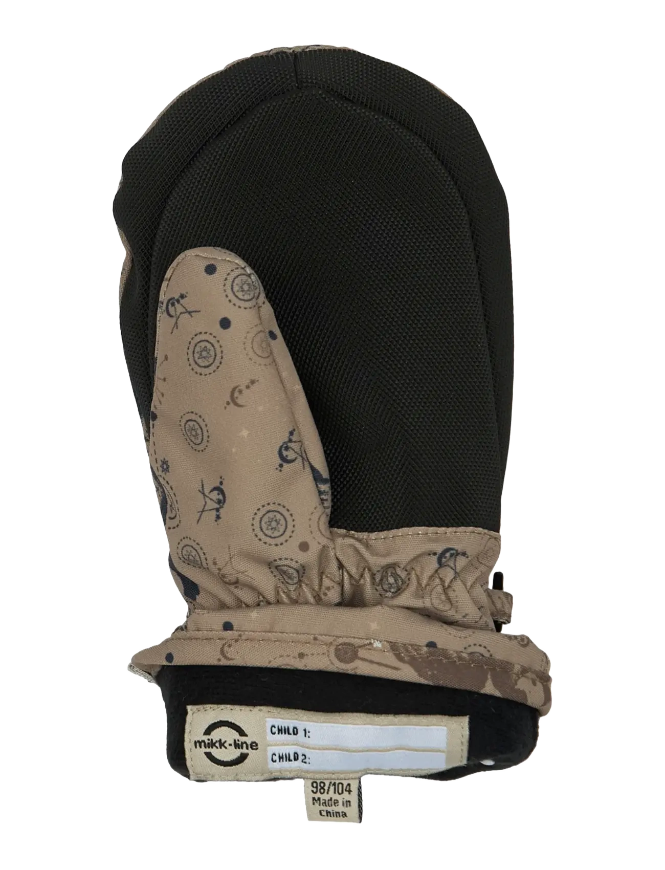 mikk-line - Polyester Mittens Aop w. Zip - laveste priser - coriander - 3