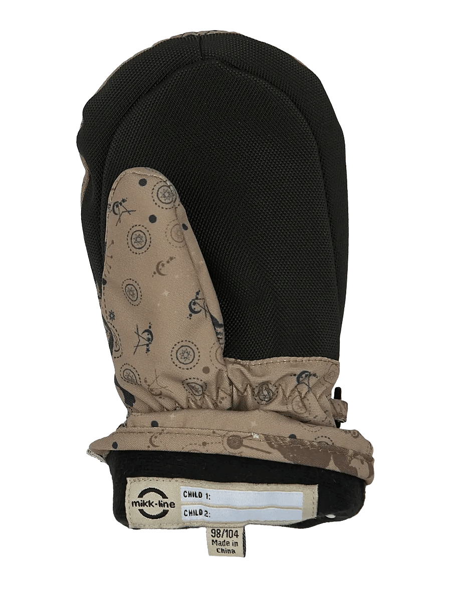 mikk-line - Polyester Mittens Aop w. Zip - babyvanter - coriander - 3