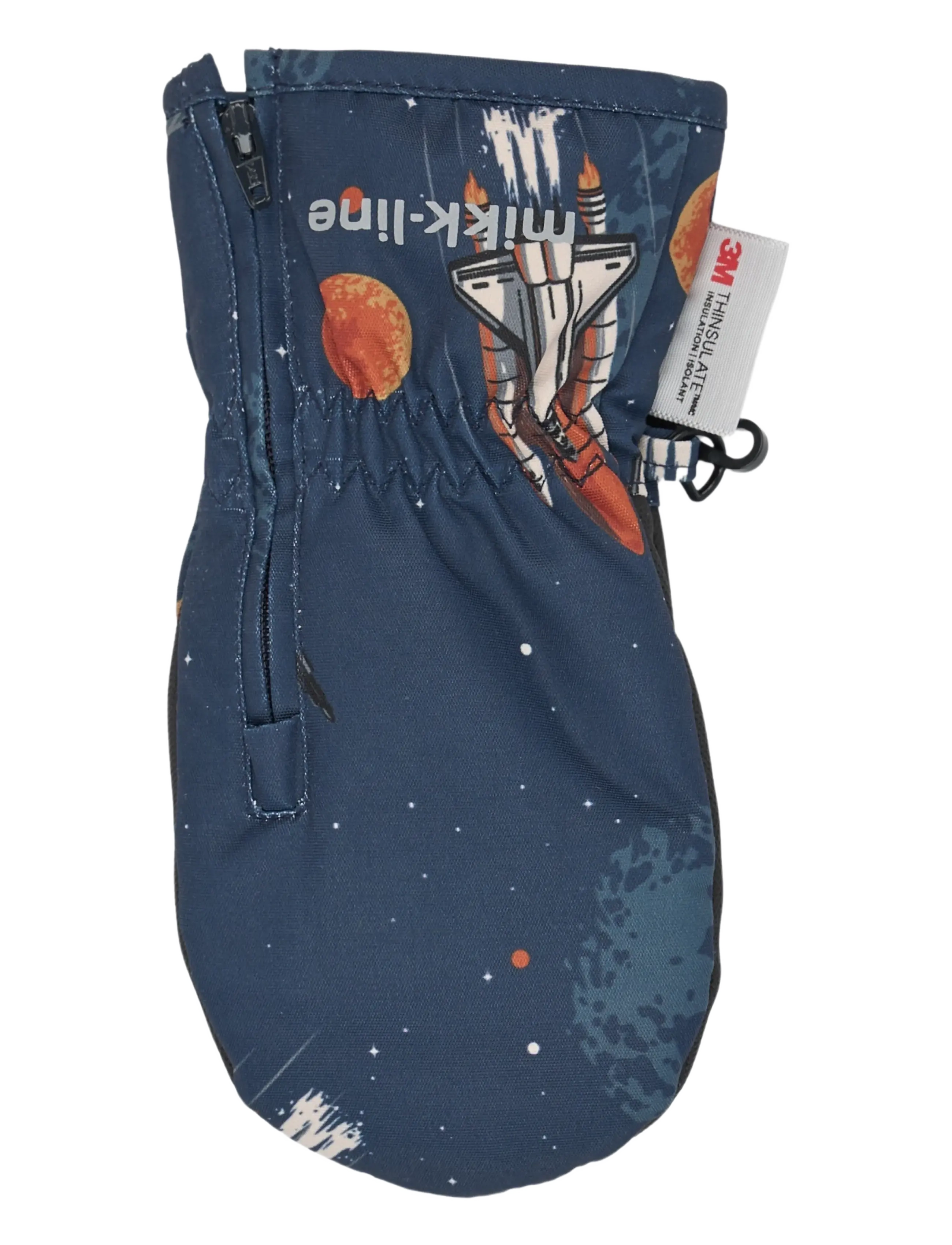 mikk-line - Polyester Mittens Aop w. Zip - baby-handschuhe - space aop - 1