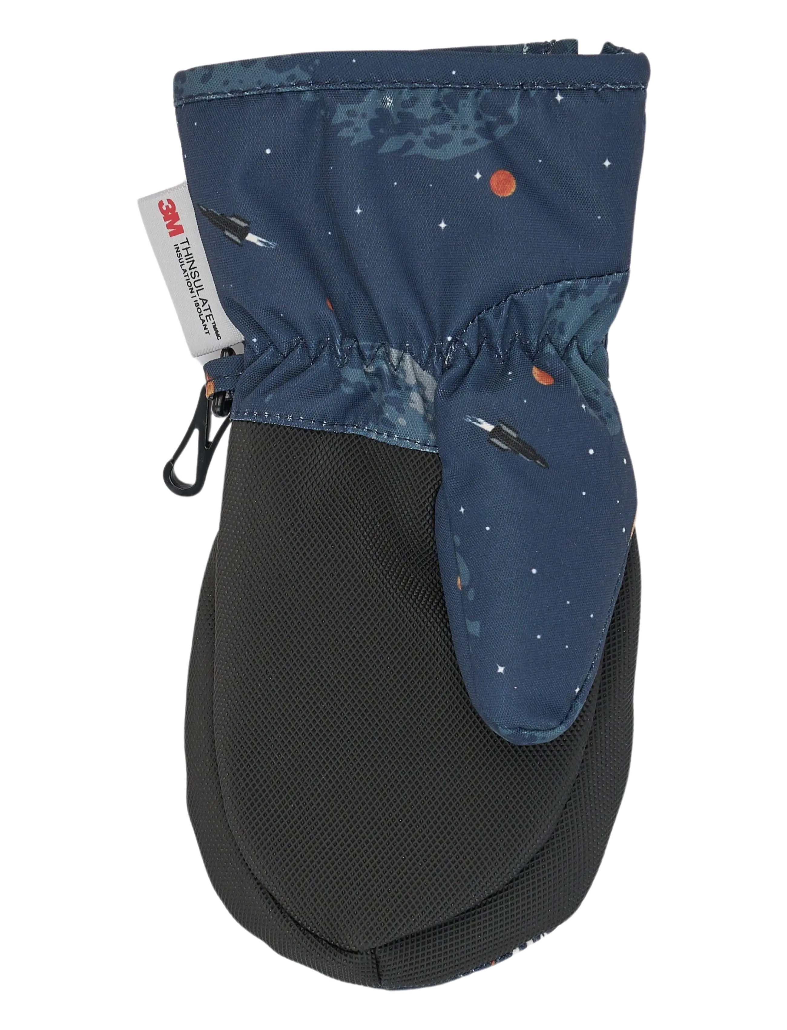 mikk-line - Polyester Mittens Aop w. Zip - baby-handschuhe - space aop - 2