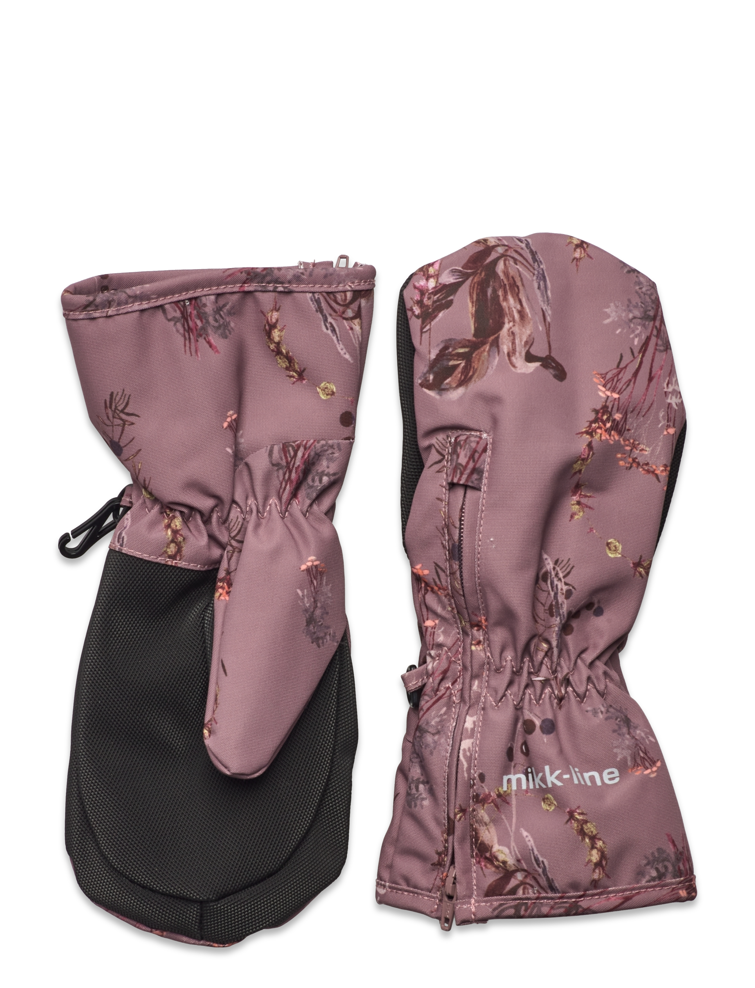 Polyester Mittens Aop w. Zip - TWILIGHT MAUVE