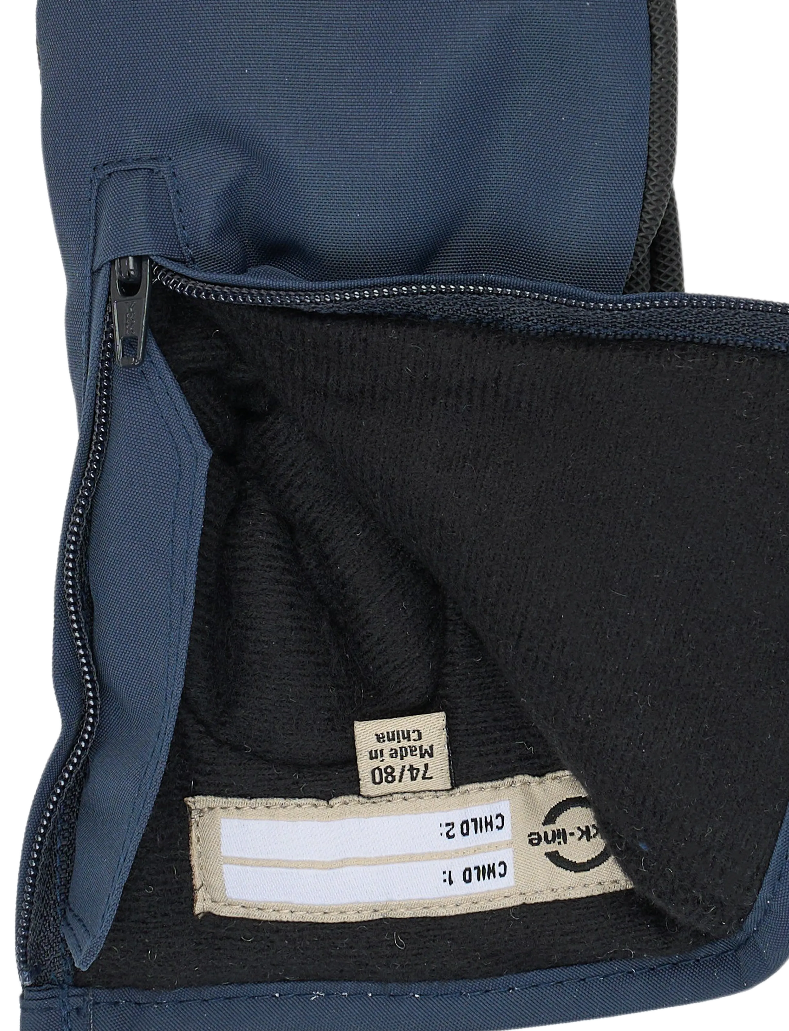 mikk-line - Polyester Mittens w. Zip - handschuhe - blue nights - 3