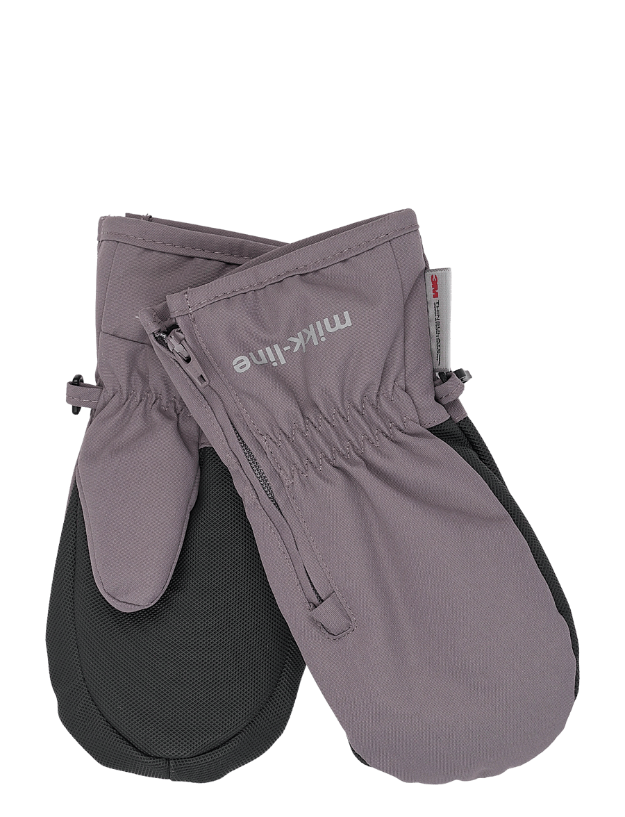 mikk-line - Polyester Mittens w. Zip - handschuhe - shark - 0