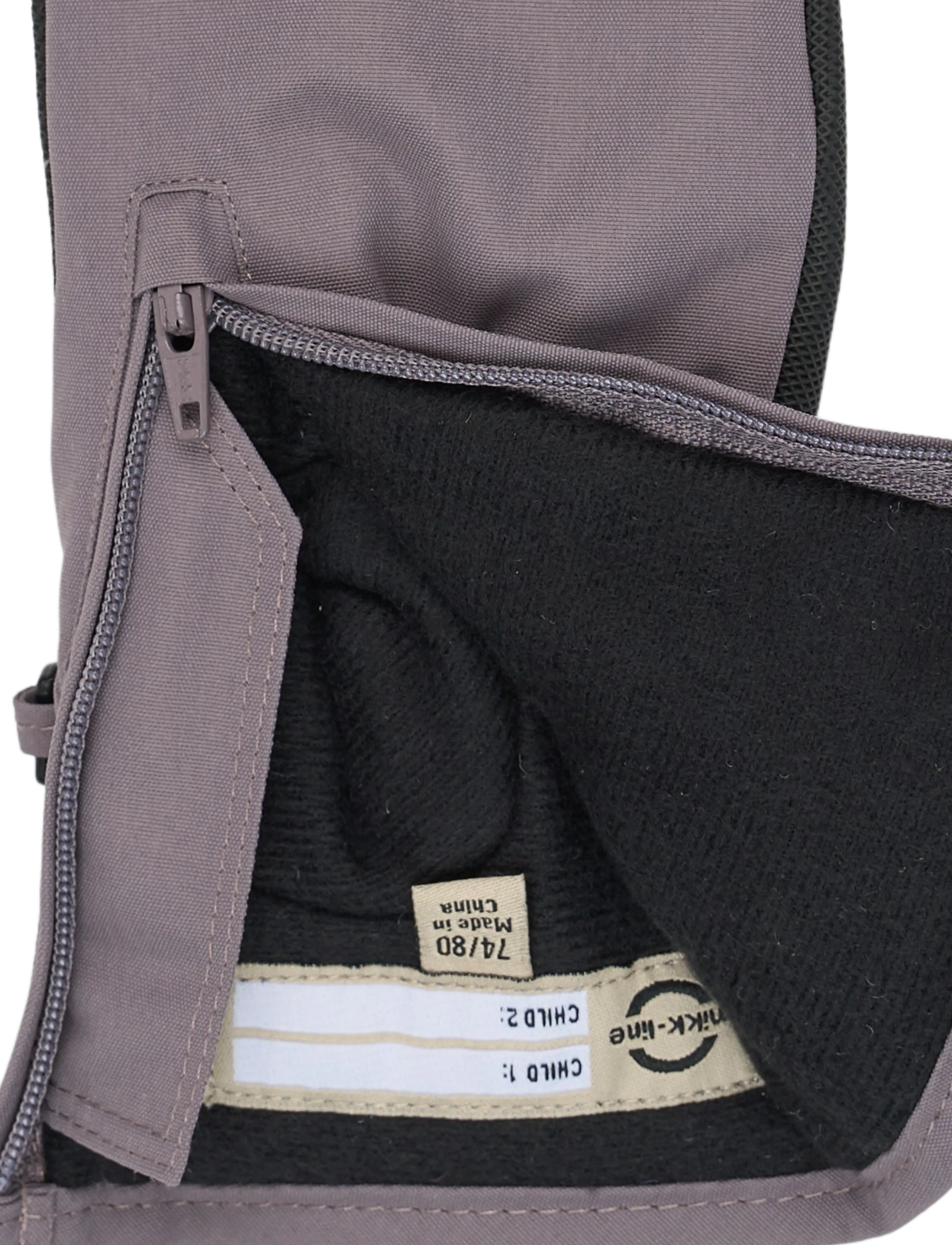 mikk-line - Polyester Mittens w. Zip - handschuhe - shark - 3