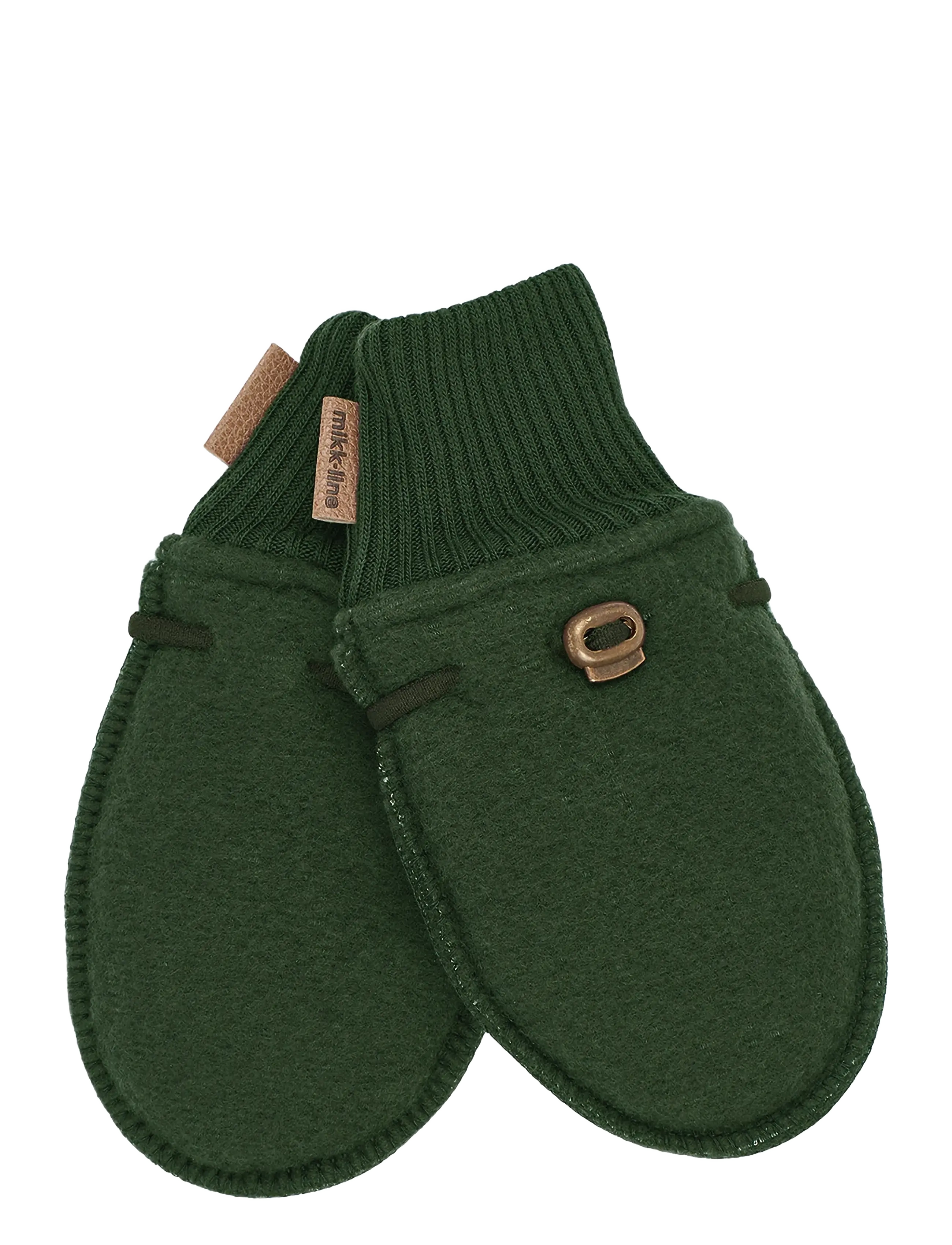 mikk-line Wool Mittens - mikk-line - KOMBU GREEN / green