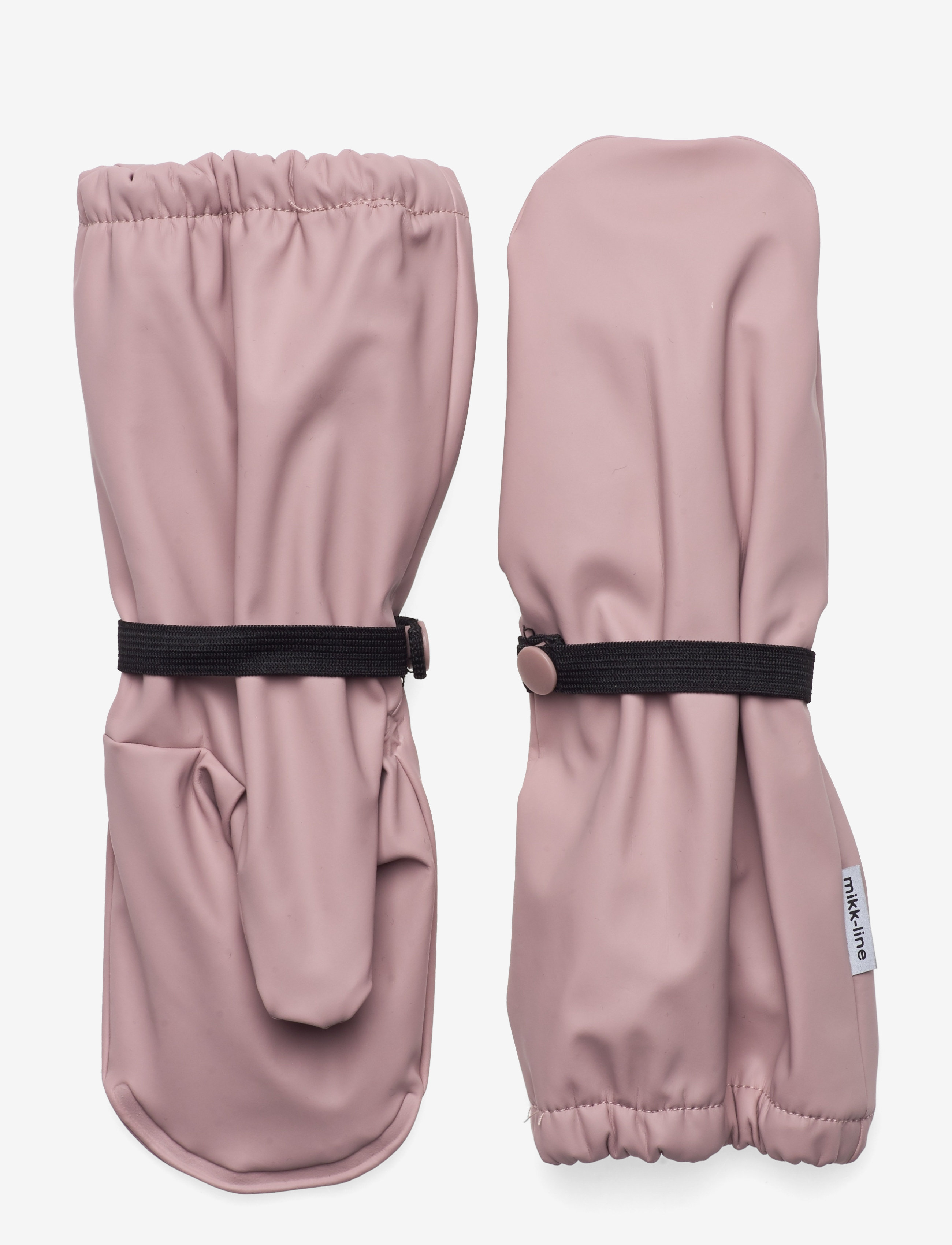 mikk-line Pu Rain Mittens W. Fleece, 74/80, Gloves & Mittens, Rosa - Gloves, Kinder
