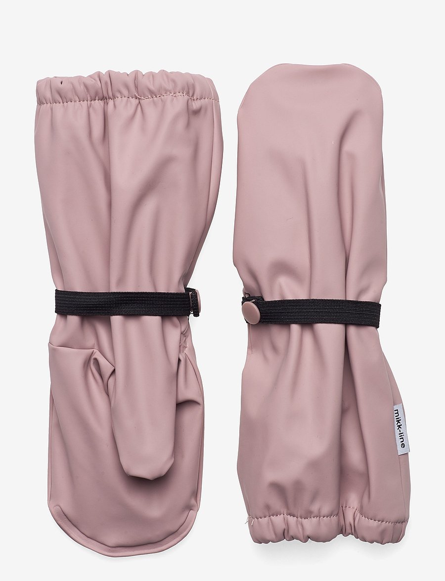 mikk-line - PU Rain Mittens w. Fleece - regen-handschuhe - adobe rose - 0