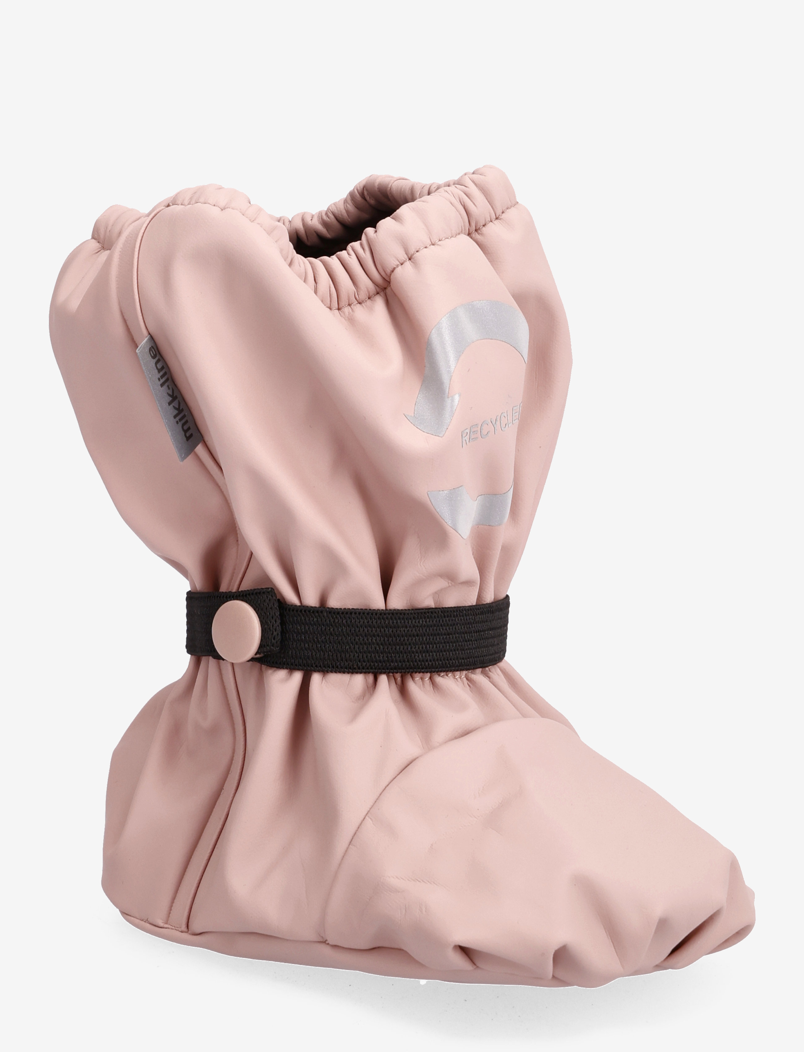 mikk-line Pu Rain Footies W. Fleece, 80, Schuhe, Rosa - Baby Booties, Kinder