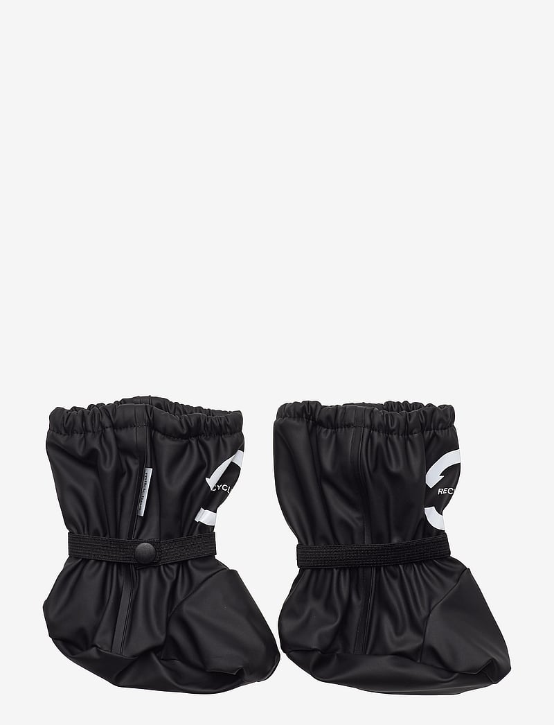 mikk-line - PU Rain Footies w. Fleece - baby-schuhe - black - 0