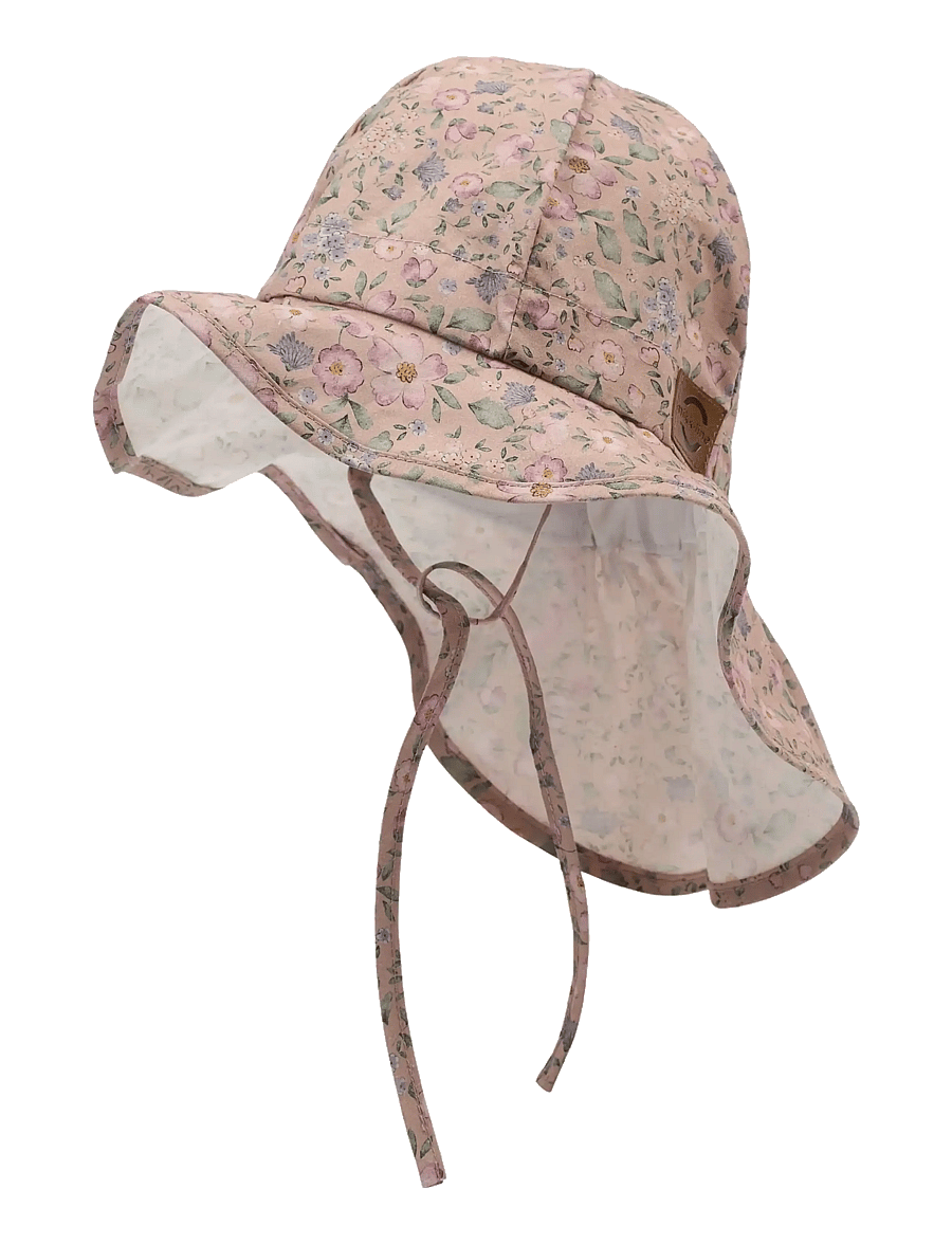 mikk-line - Summerhat Long Neck - Aop - chapeau de soleil - buble flower aop - 1