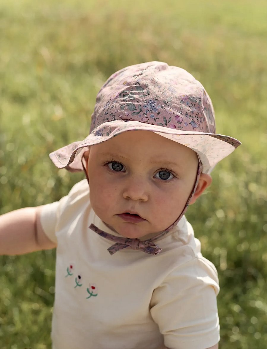 mikk-line - Summerhat Long Neck - Aop - chapeau de soleil - buble flower aop - 0