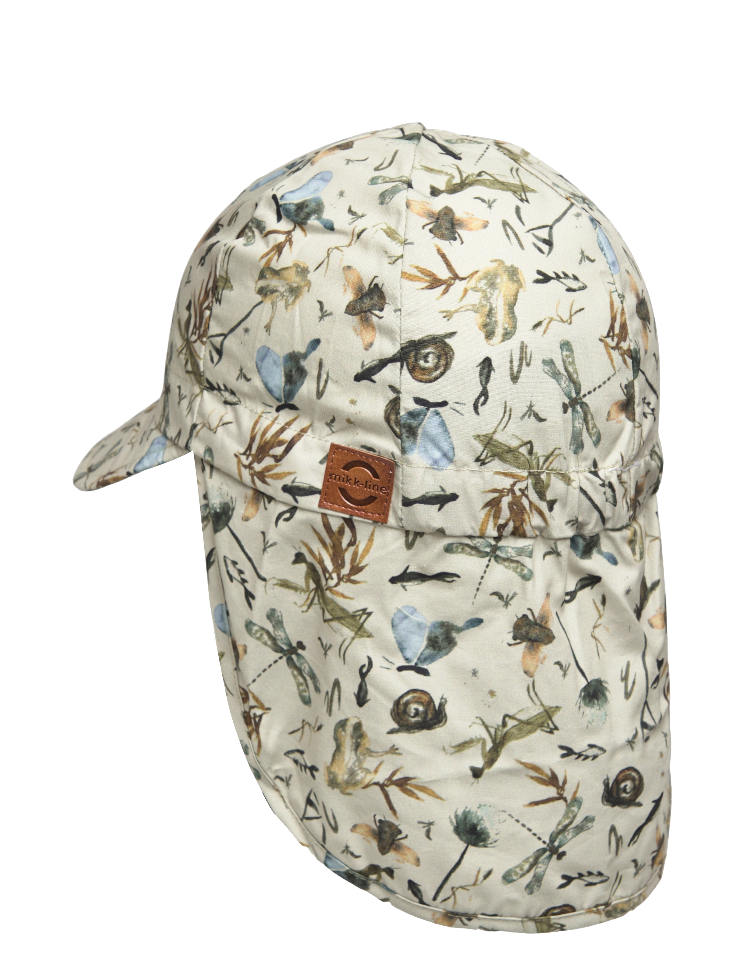 mikk-line - Summercap Long Neck - Aop - accessories - desert sage - 1