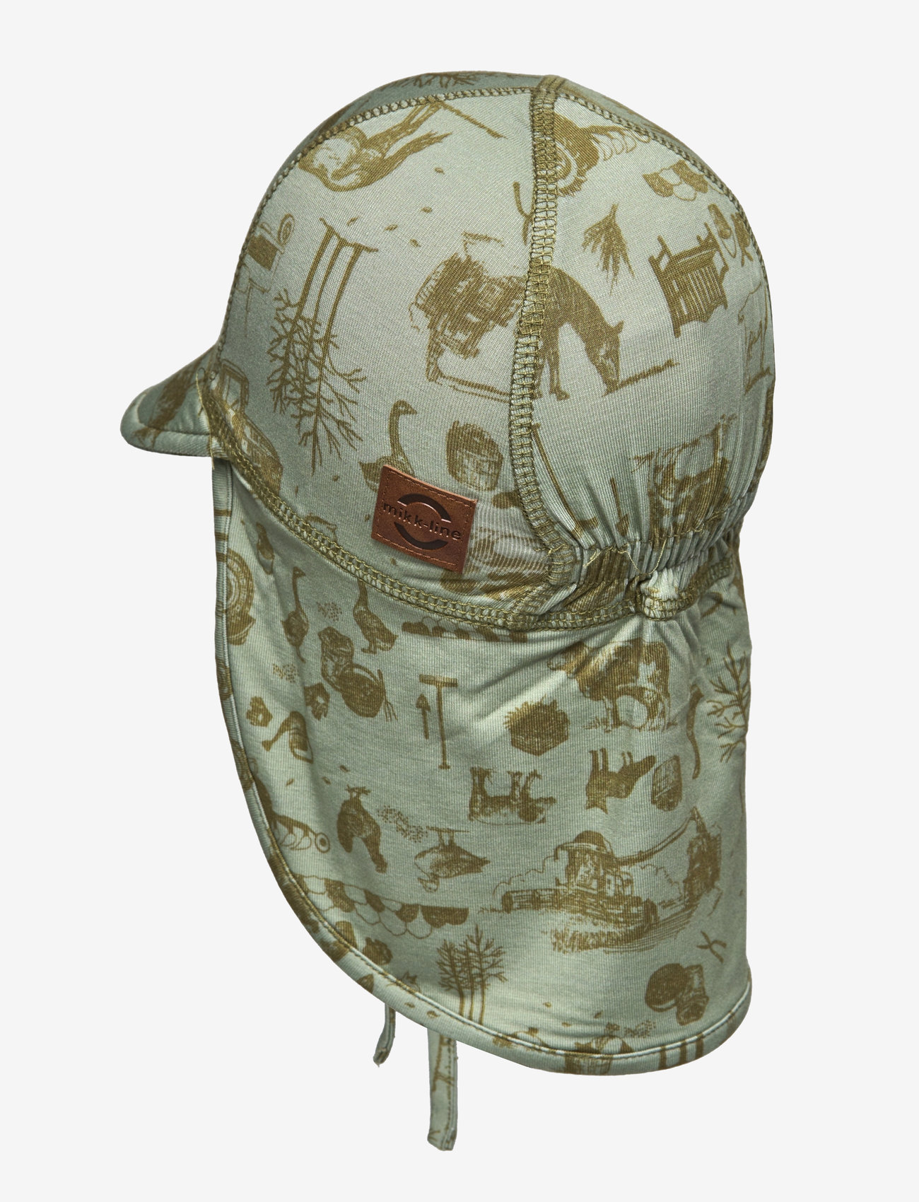 mikk-line - Summerhat cap Long Neck - Aop Bamboo - desert sage - 1