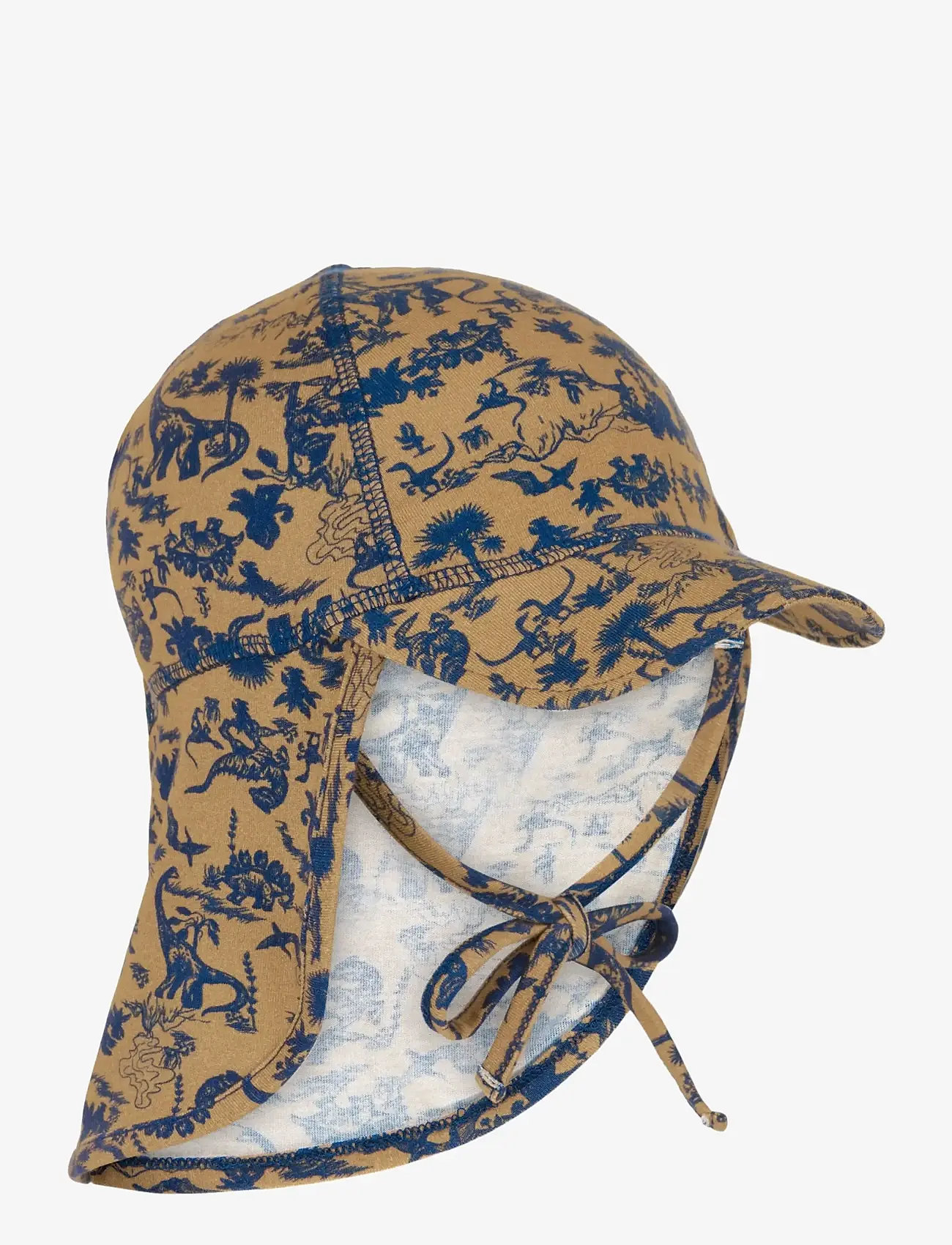 mikk-line - Summerhat cap Long Neck - Aop Bamboo - solhatte - dijon - 0