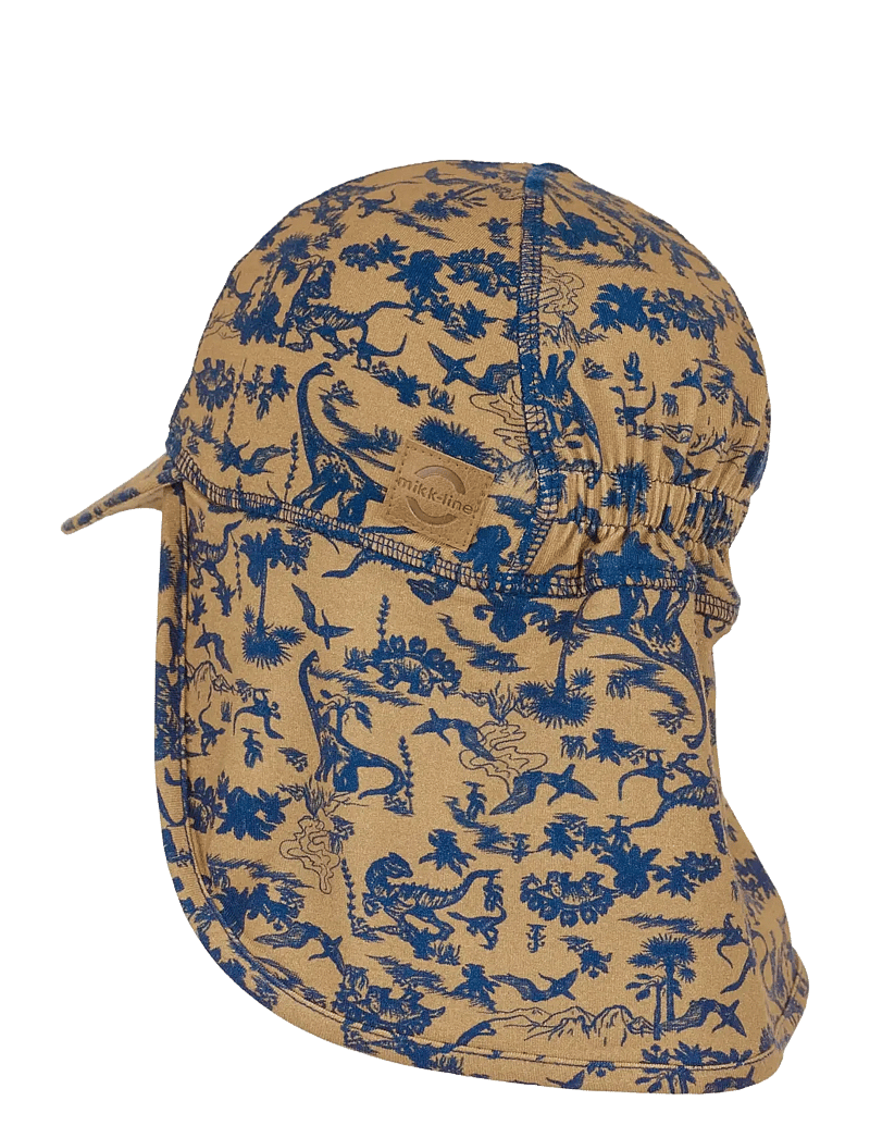 mikk-line - Summerhat cap Long Neck - Aop Bamboo - solhatte - dijon - 1