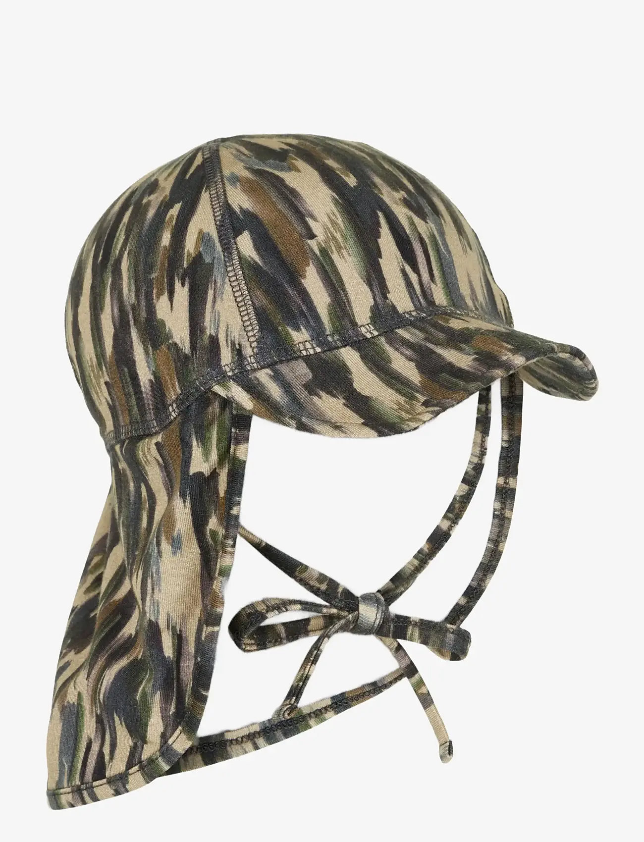 mikk-line - Summerhat cap Long Neck - Aop Bamboo - solhatte - dull gold - 0