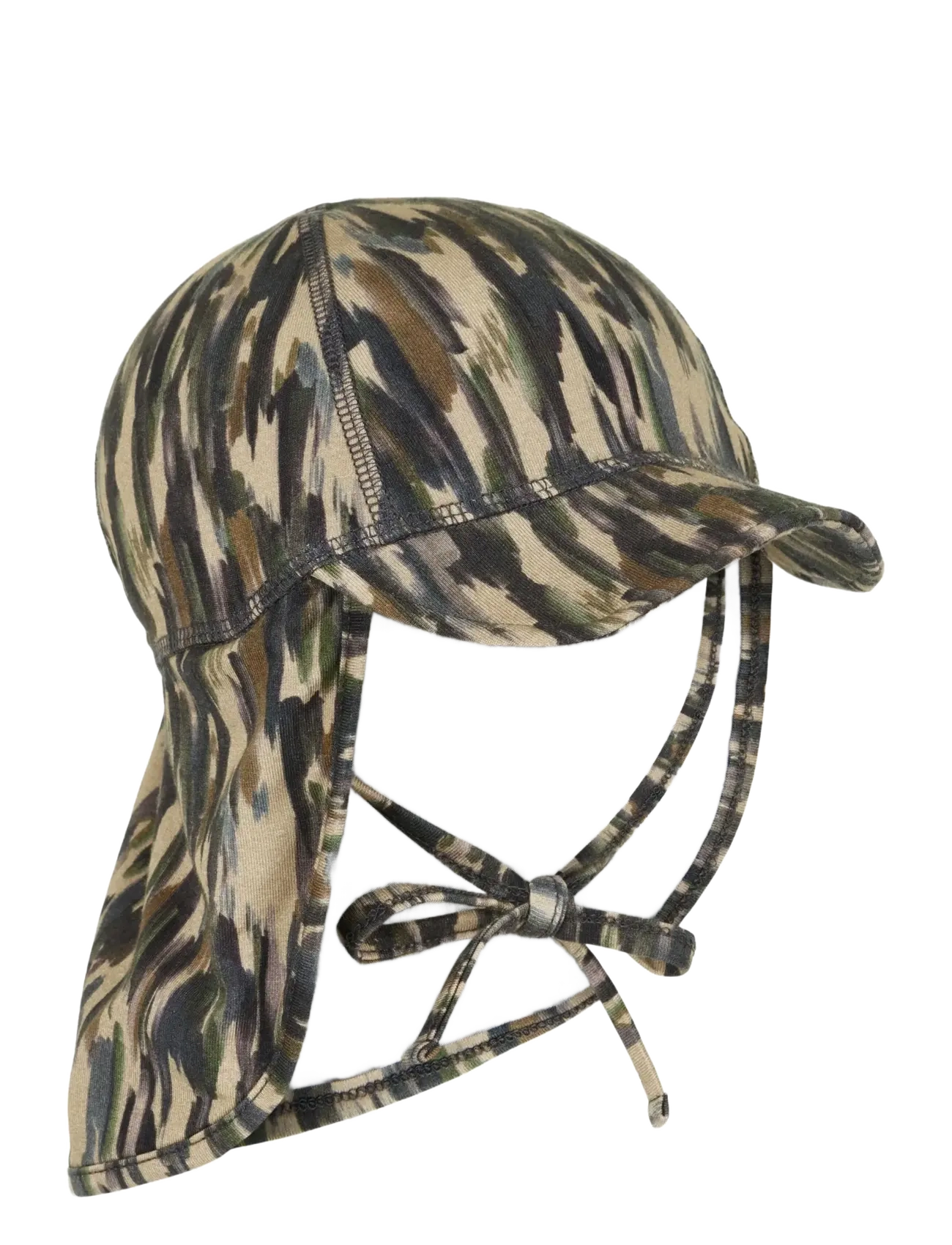 mikk-line Summerhat cap Long Neck - Aop Bamboo - Solhatte - DULL GOLD / multi